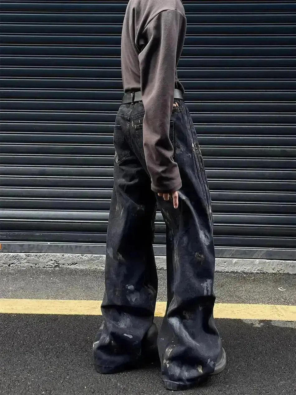 Japanese Brand Graffiti hole patchwork jeans Size US 32 / EU 48 - 3 Thumbnail
