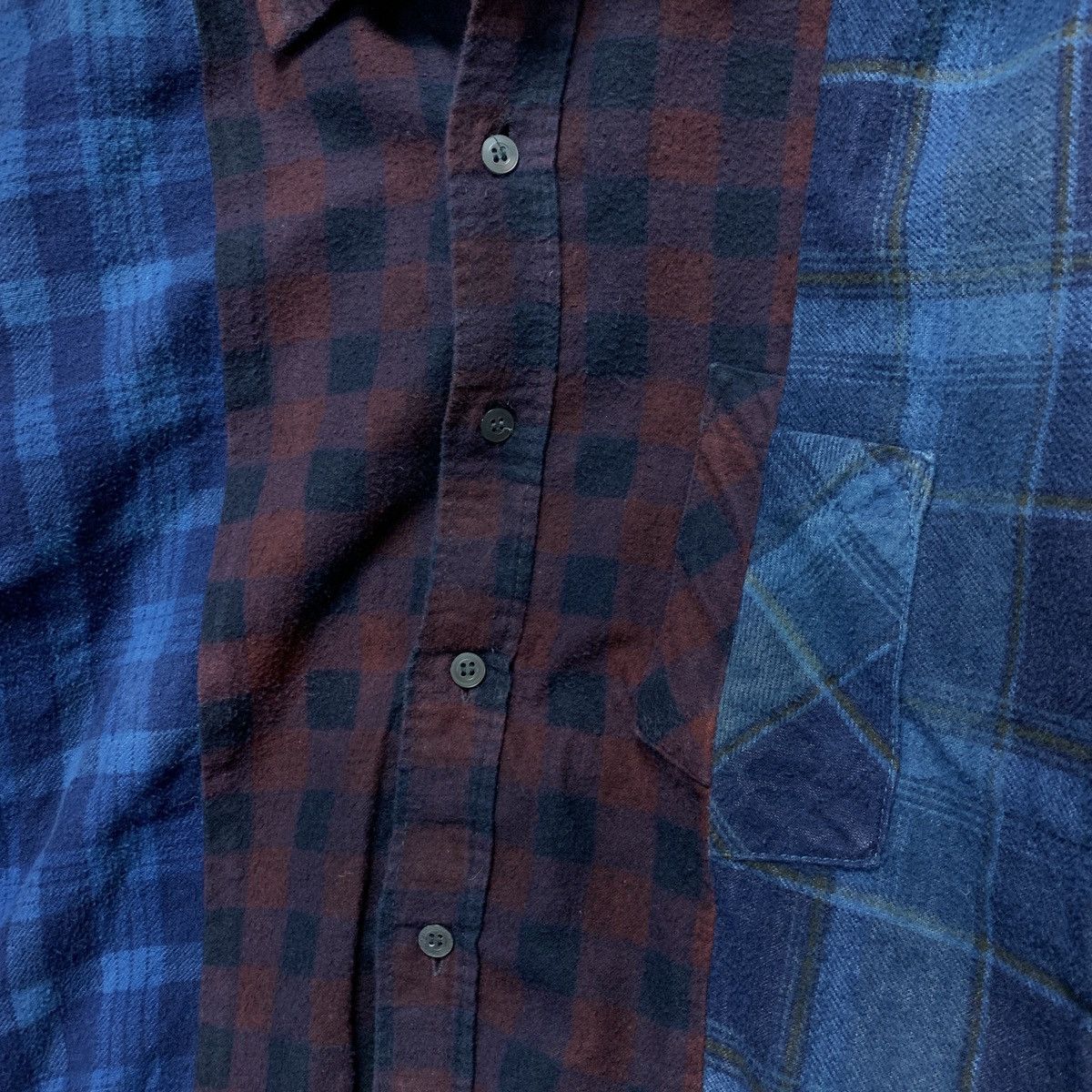 Needles NEEDLES REBUILD 7 CUT INDIGO OVERDYE FLANNEL SHIRT Size US S / EU 44-46 / 1 - 9 Thumbnail