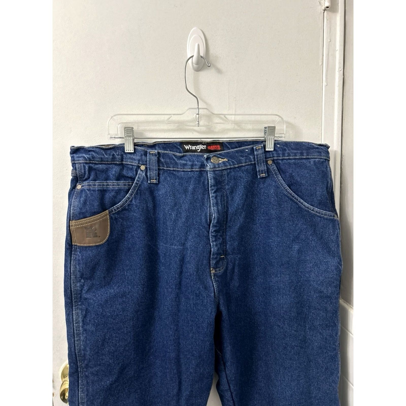 Wrangler Wrangler RIGGS Workwear Jeans Mens 40x32 Blue Thinsulate Thermal Lined Denim - Vintage Quality Size US 40 / EU 56 - 2 Thumbnail