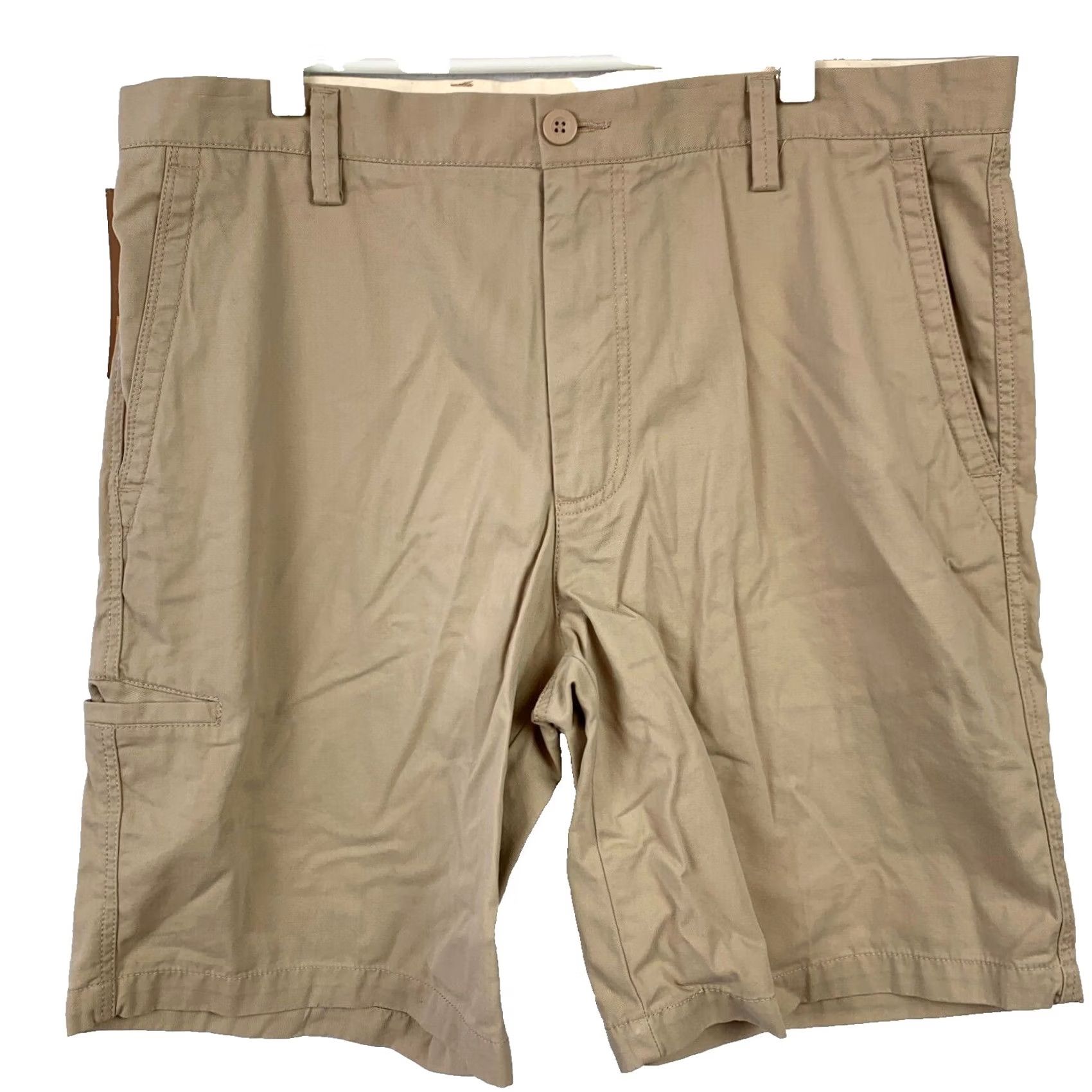 Dockers DOCKERS Khaki Men's Shorts Cargo 38 NWT Regular 100% Cotton Front Flat Zip 9" Inseam Mens Size US 38 / EU 54 - 2 Thumbnail