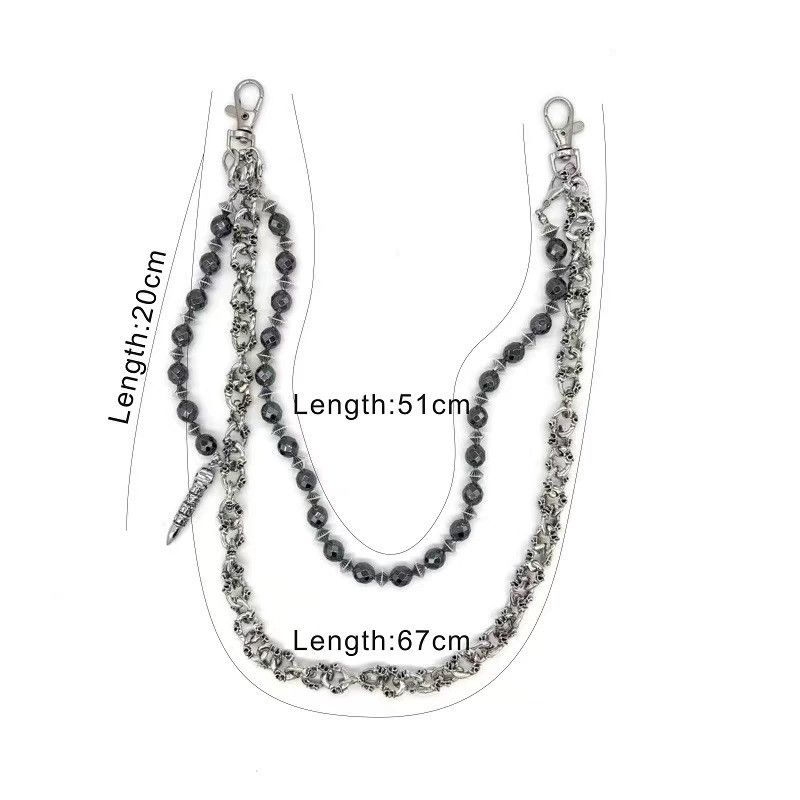 Vintage Retro hip-hop punk style jeans waist chain Size ONE SIZE - 5 Thumbnail