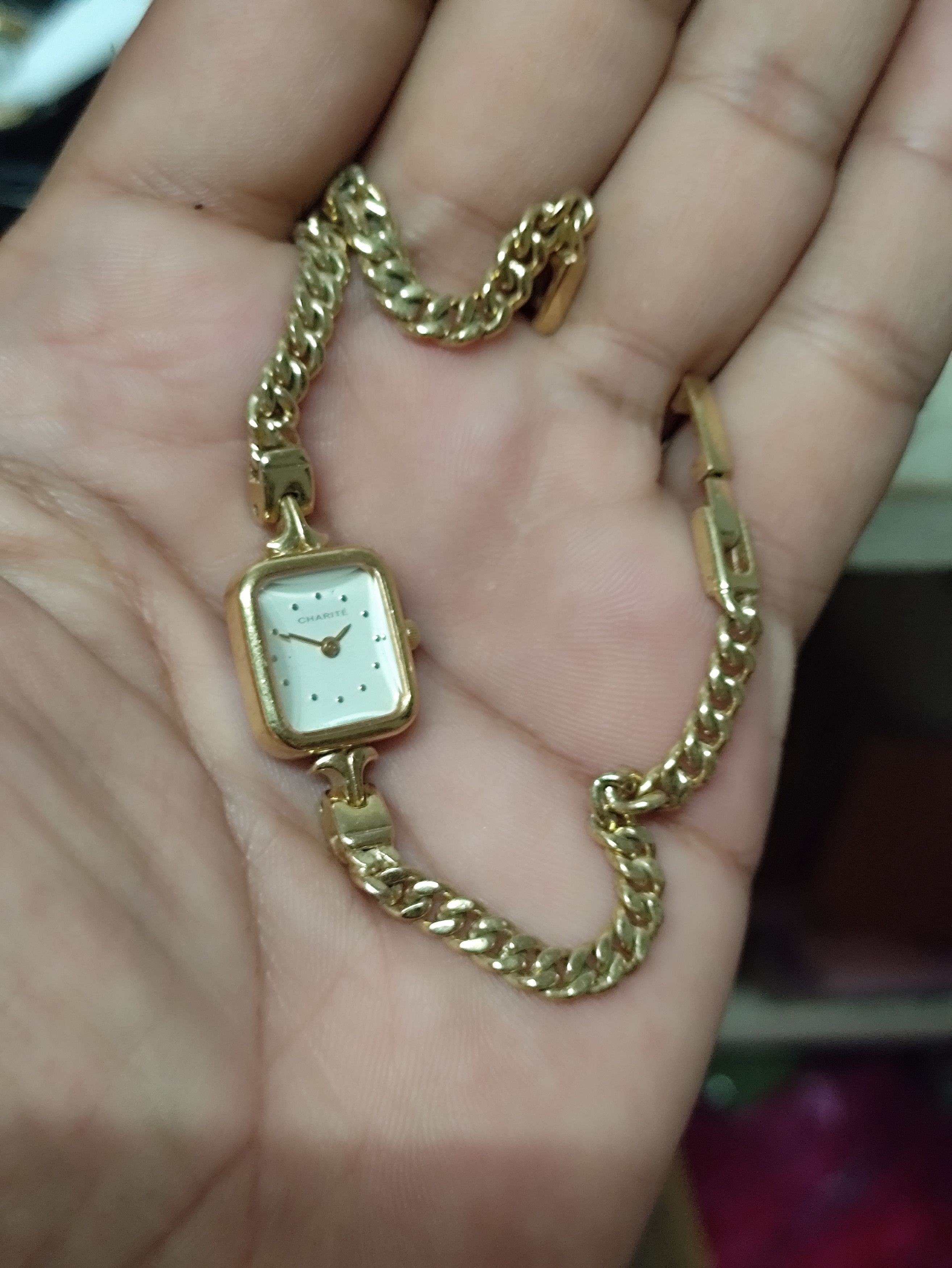 Japanese Brand Luxury Gold Color Bracelet Watch By CHARITE JAPAN Size ONE SIZE - 4 Thumbnail
