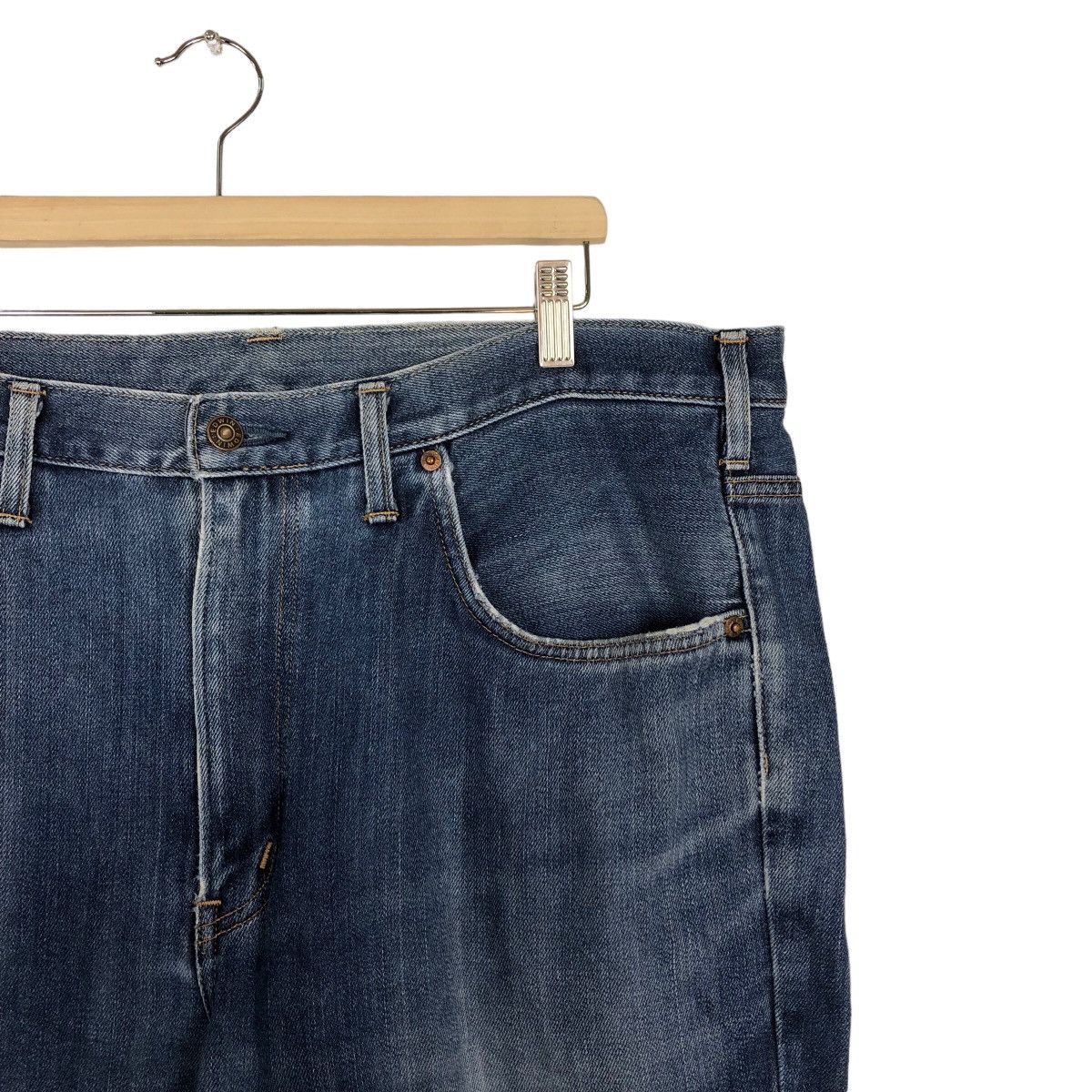 Edwin 🔥90’s VINTAGE EDWIN MADE IN JAPAN DISTRESSED DENIM DESIGN Size US 39 - 5 Thumbnail