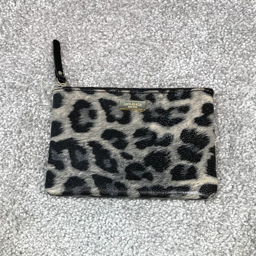 Vintage VINTAGE Kate Spade New York Women's Black Leopard Print Wristlet Wallet - Animal Print, Pockets, 4.5 in, 6.5 in Size ONE SIZE - 3 Thumbnail