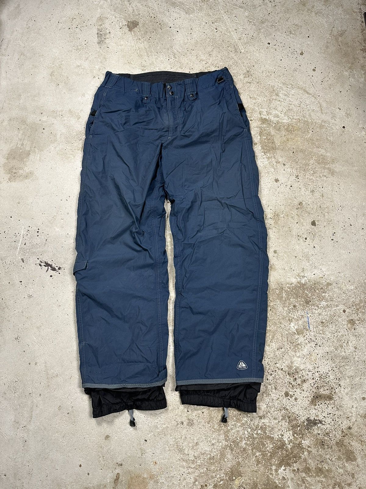 ‼️ Vintage y2k Nike ACG Navy Ski Pants Swoosh Logo Snow Storm