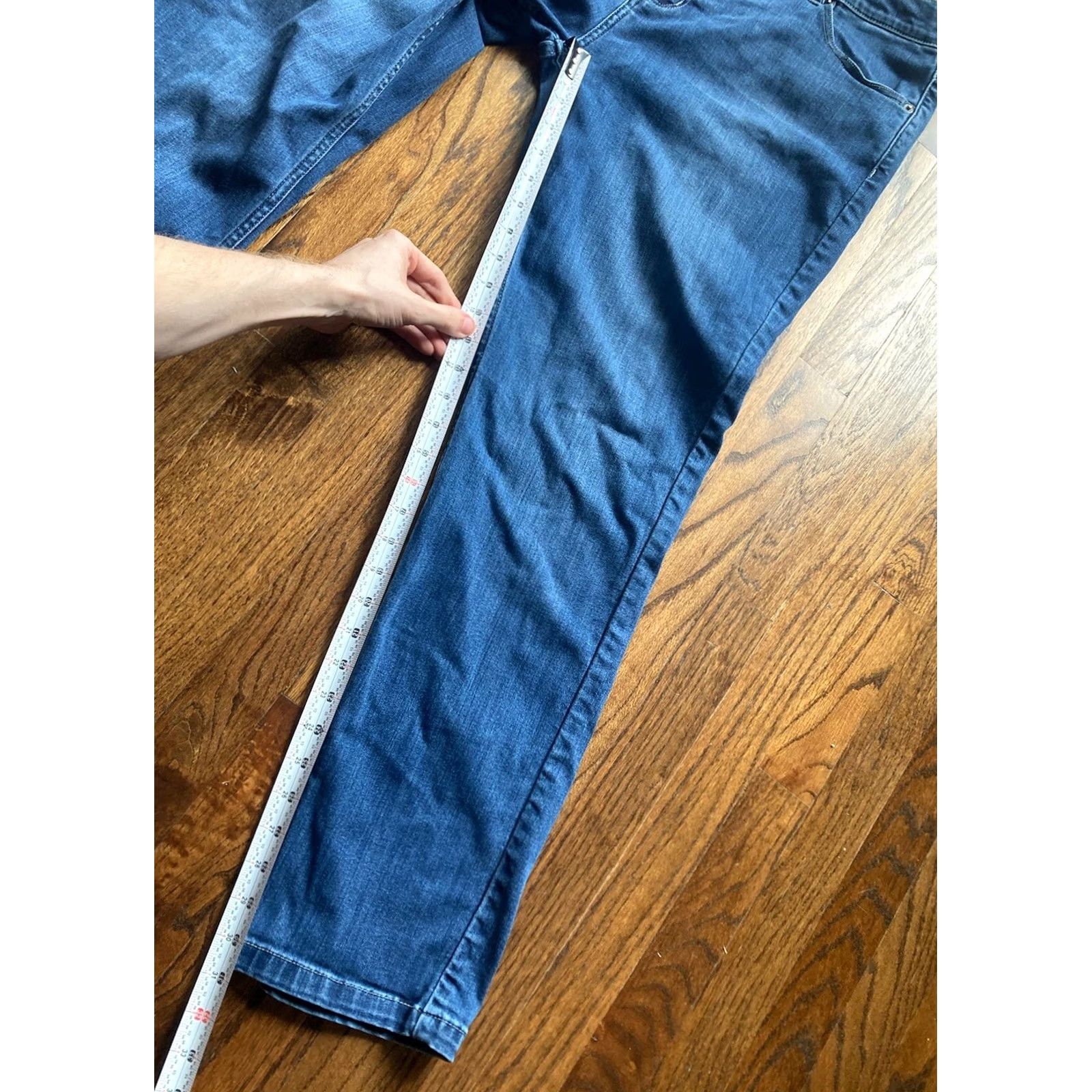 Denime Mugsy Jeans Kinzies FLX4NKZ Regular Size 40x32 Blue Denim Stretch 5-Pocket Men Jeans Mens Straight Brand Mugsy Size US 40 / EU 56 - 4 Thumbnail