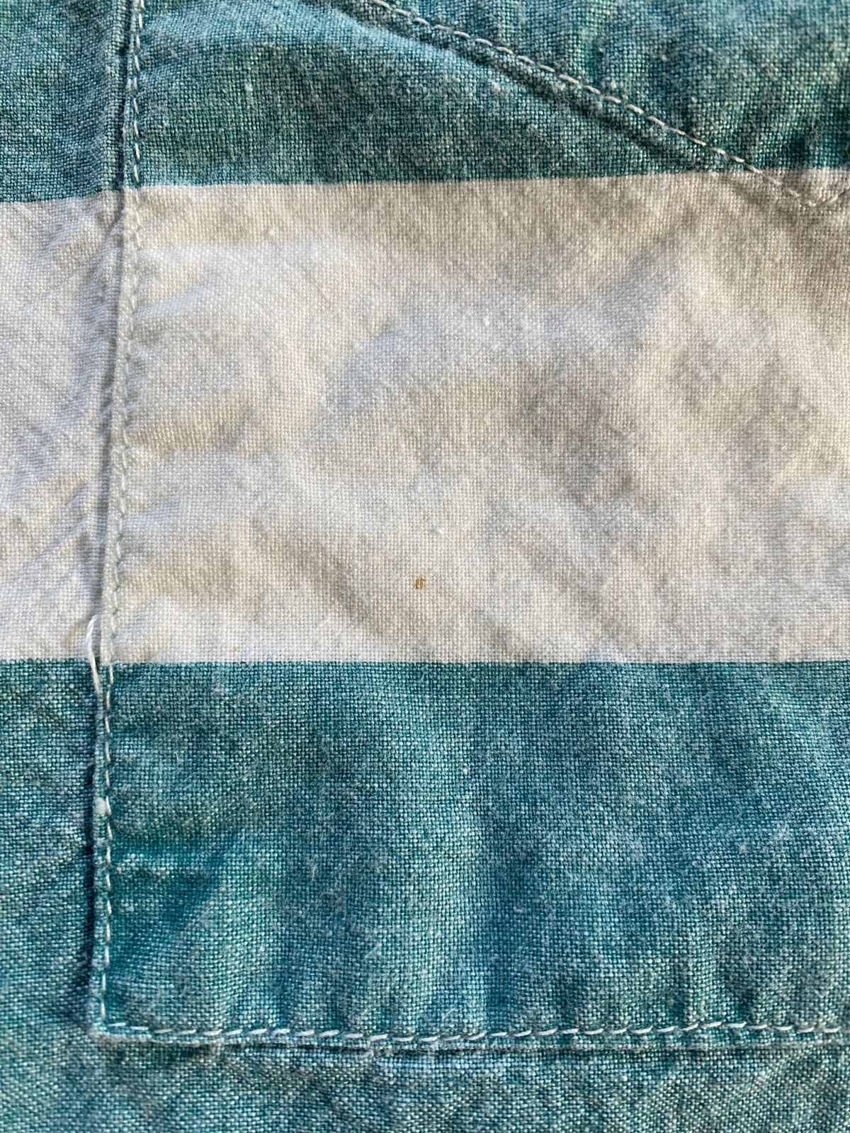 Vintage Vintage 90’s Generalities Faded Stripe Denim Like Pocket Tee Size US L / EU 52-54 / 3 - 8 Thumbnail