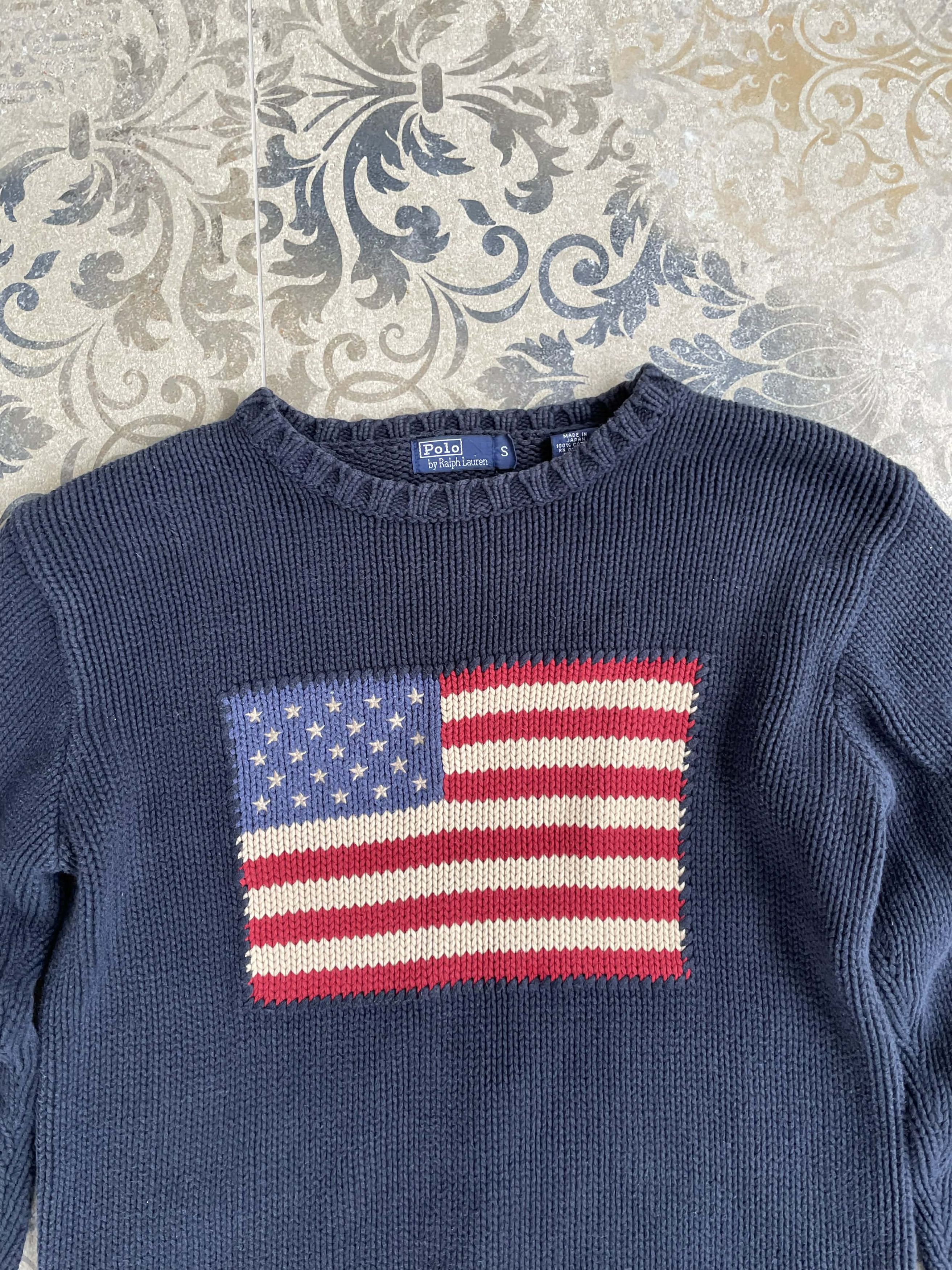 Polo Ralph Lauren Womens Polo Ralph Lauren Jumper USA Knit Flag Made in Japan Size S / US 4 / IT 40 - 2 Thumbnail