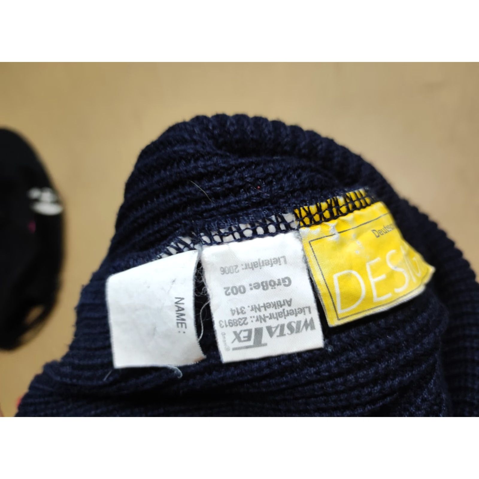 Vintage Deutche Post Beanie Hat One Size Black Plain Ribbed Cuffed Unisex Adults Knit Size ONE SIZE - 6 Thumbnail