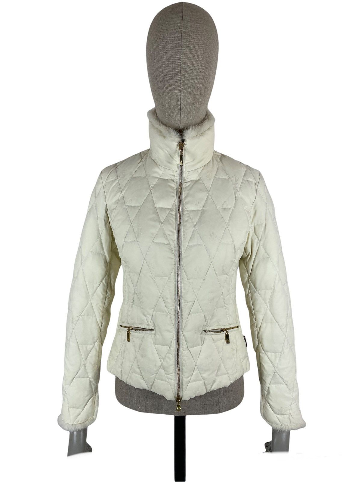 Moncler × Moncler Gamme Bleu RARE VTG MONCLER Multi Logo Fur Neck / Sleeve Puffer Down Jacket Zip Parka Size S / US 4 / IT 40 - 3 Thumbnail