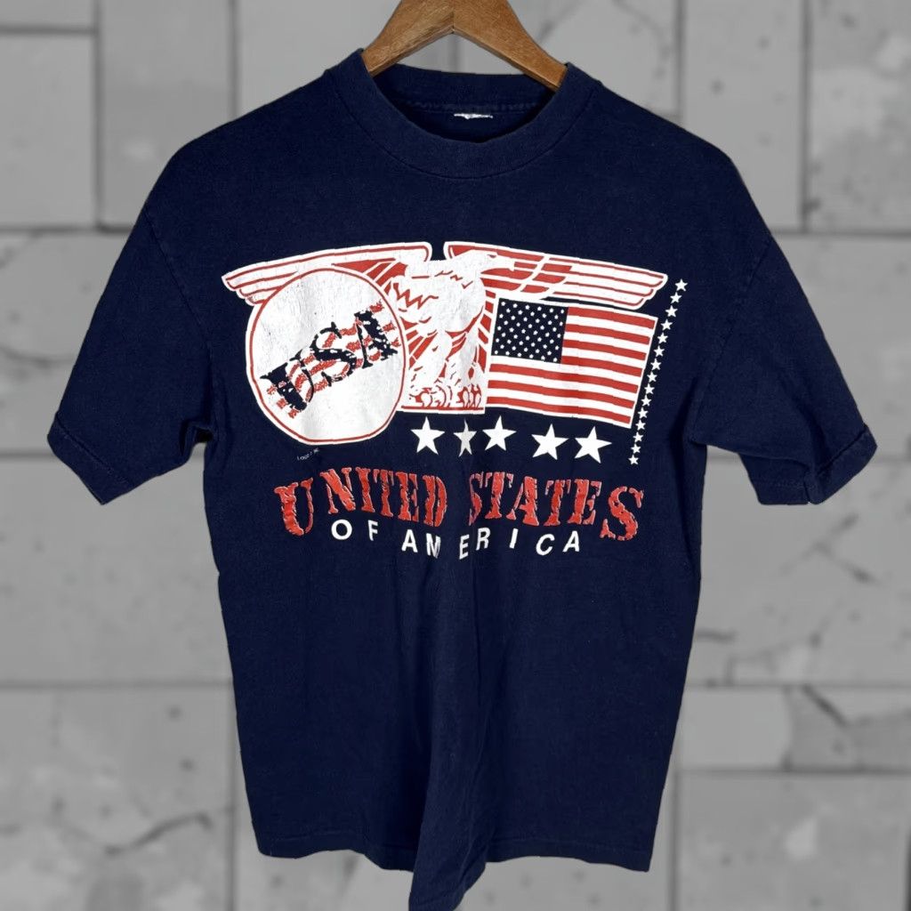 Logo 7 VINTAGE LOGO 7 SINGLE STITCH USA T-Shirt Mens Size M Blue Logo 7 USA Stitch Shirt Mens Size US M / EU 48-50 / 2 - 1 Thumbnail