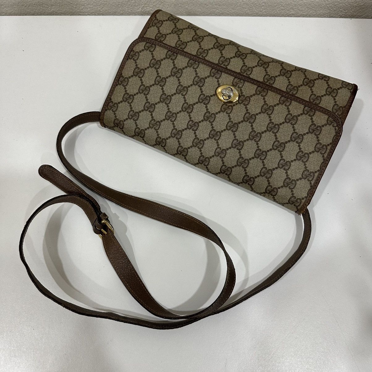 Gucci GUCCI GG MONOGRAM FLAP CLUTCH CROSSBODY SHOULDER BAG 11 Size ONE SIZE - 21 Thumbnail