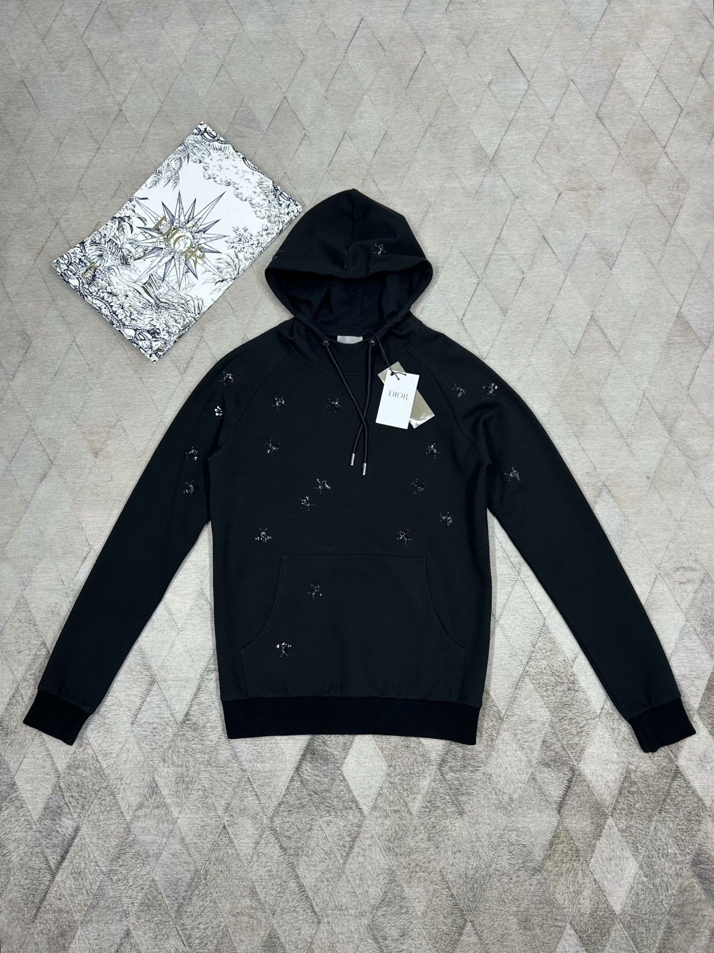 Dior Dior 3D Bee Black Hoodie XS Size US XS / EU 42 / 0 - 1 Thumbnail