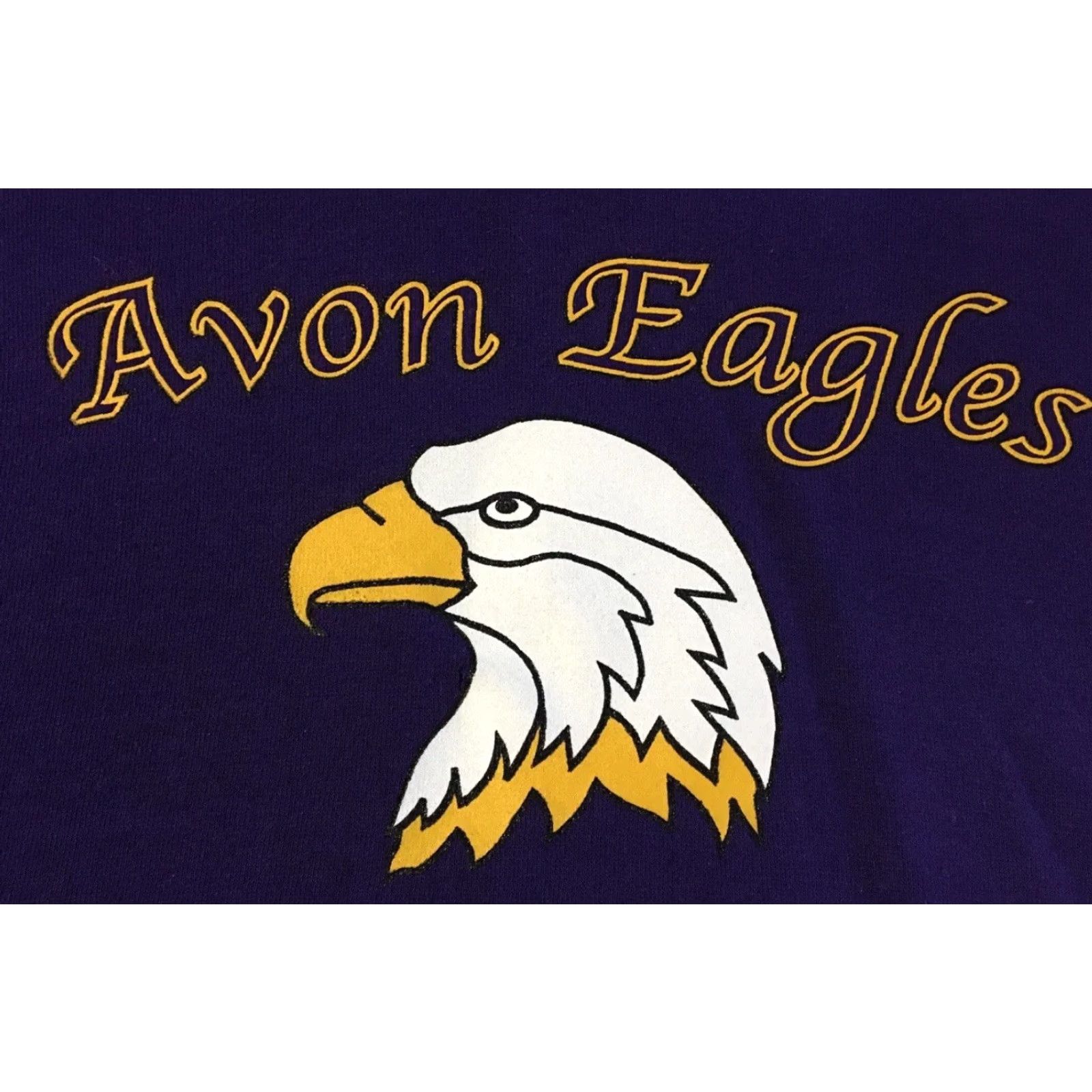Russell Athletic VINTAGE Russell Athletic Avon Eagles Hoodie Shirt Mens S Purple 90s Army School Track Pullover Distressed Vintage (Bleach) Size US S / EU 44-46 / 1 - 2 Thumbnail