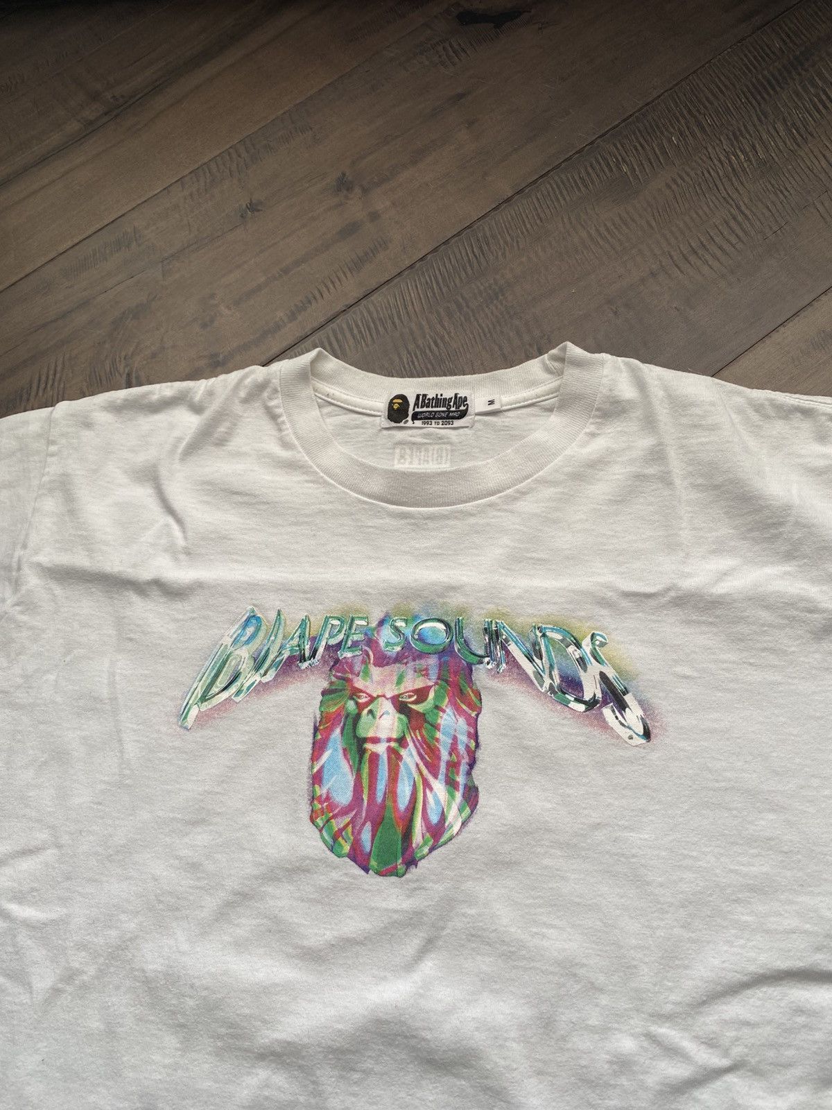Bape A Bathing Ape B(APE) Sounds White Tee - (M) Size US M / EU 48-50 / 2 - 1 Thumbnail