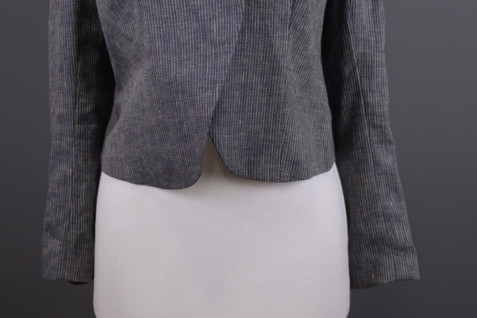 Designer Toast Gray Luxury Double Breast Blazer Jacket Size 10/S Size S / US 4 / IT 40 - 3 Thumbnail