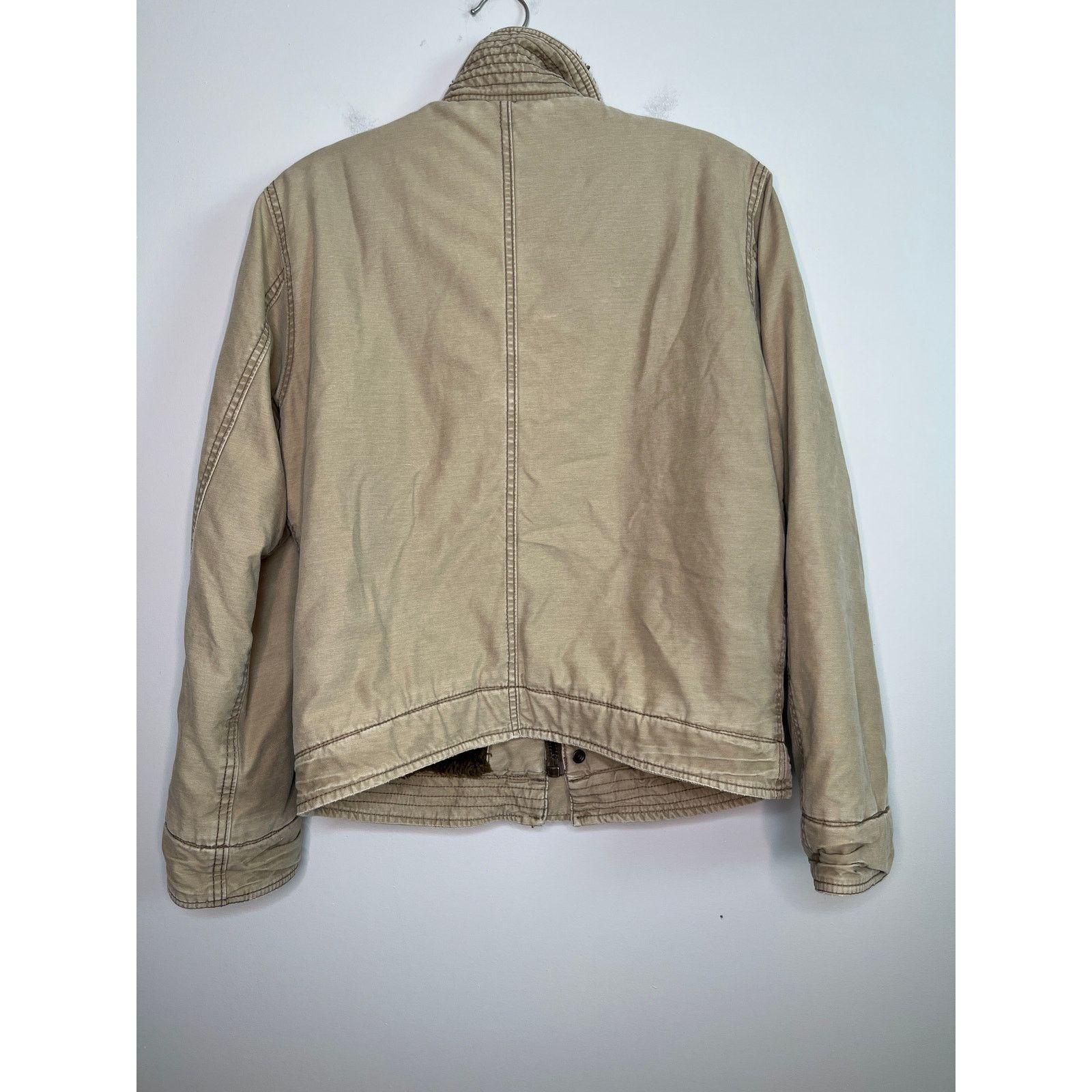 Abercrombie & Fitch 2000s Y2K Abercrombie & Fitch Khaki Adirondack Fur Jacket XL Size US XL / EU 56 / 4 - 6 Thumbnail