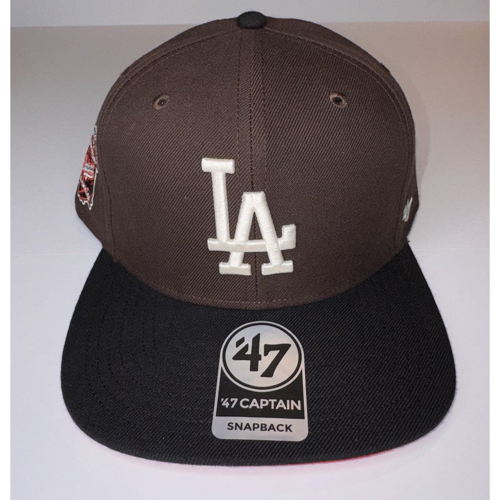 47 Brand 47' Los Angeles Dodgers Snapback Brown Black Baseball Hat Size ONE SIZE - 1 Thumbnail