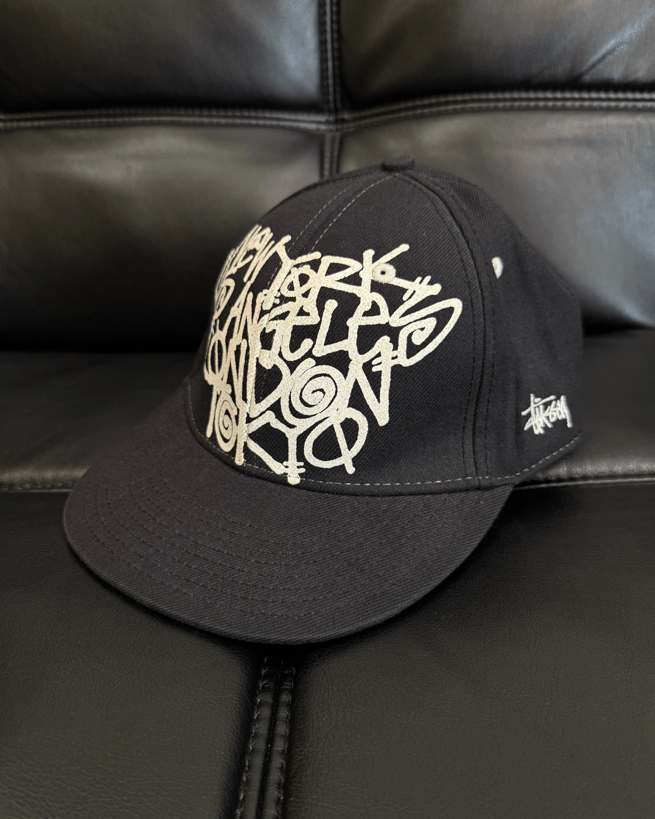 Stussy × Vintage Rare Vintage Stussy Graffiti World Tour Fitted Hat - M / 7 Size ONE SIZE - 2 Thumbnail