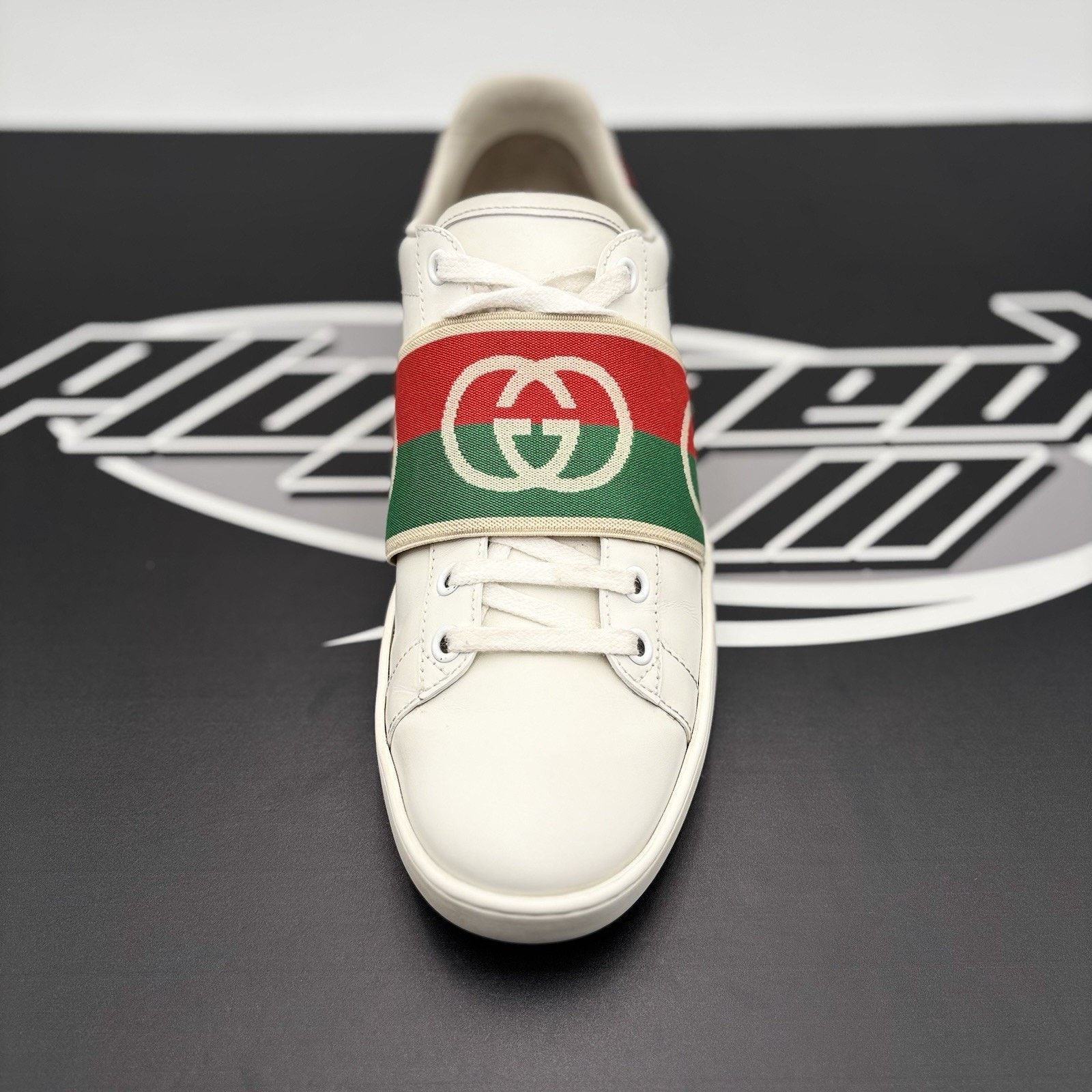 Gucci Gucci Ace Web 'Interlocking G - White Red Green ‘ | GOOD! Size US 7 / IT 37 - 14 Thumbnail