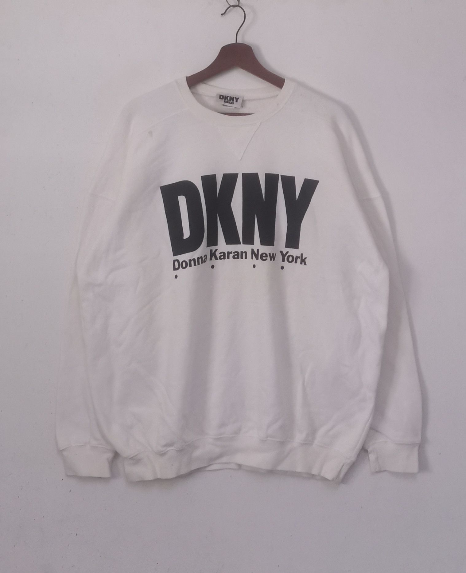 DKNY × Vintage Rare vintage DKNY sweatshirt white colour Size US XL / EU 56 / 4 - 1 Thumbnail