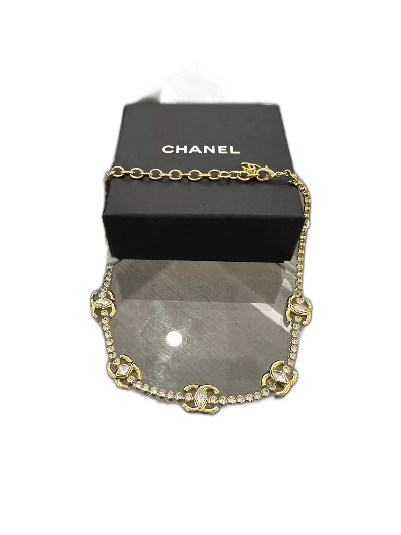 Chanel Chanel Gold Double C Choker Necklace Size ONE SIZE - 1 Thumbnail