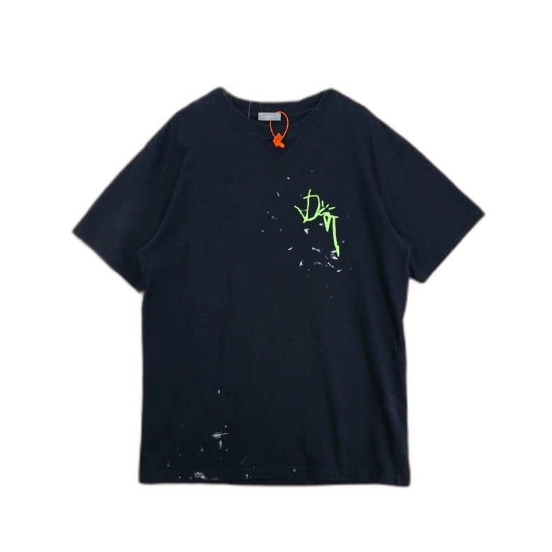 DIOR Ink Splash Short Sleeve TShirt-2506