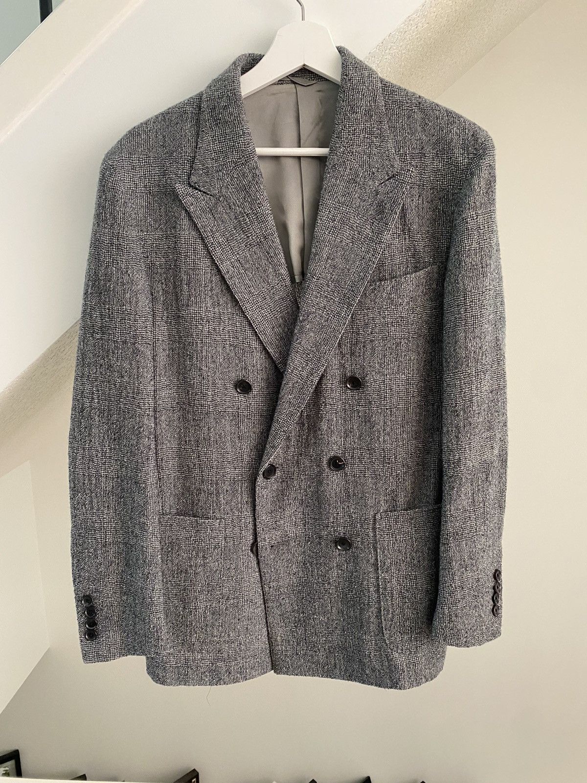 Camoshita Houndstooth wool double breasted jacket Size 36R - 1 Thumbnail