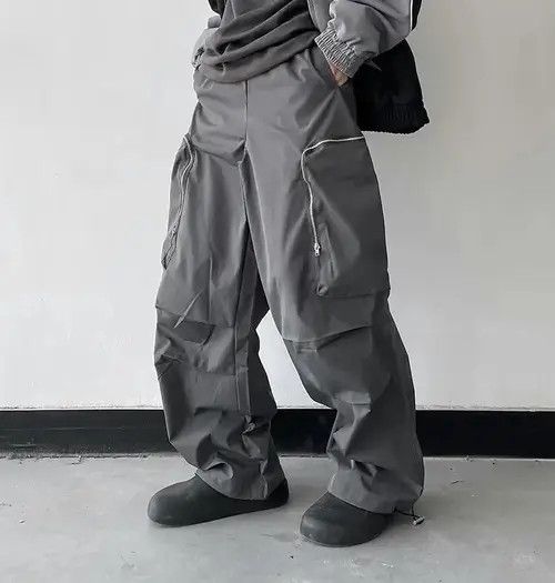 Other Baggy Cargo Pants Straight Casual Harajuku Y2K Style Pockets Size US 34 / EU 50 - 1 Thumbnail