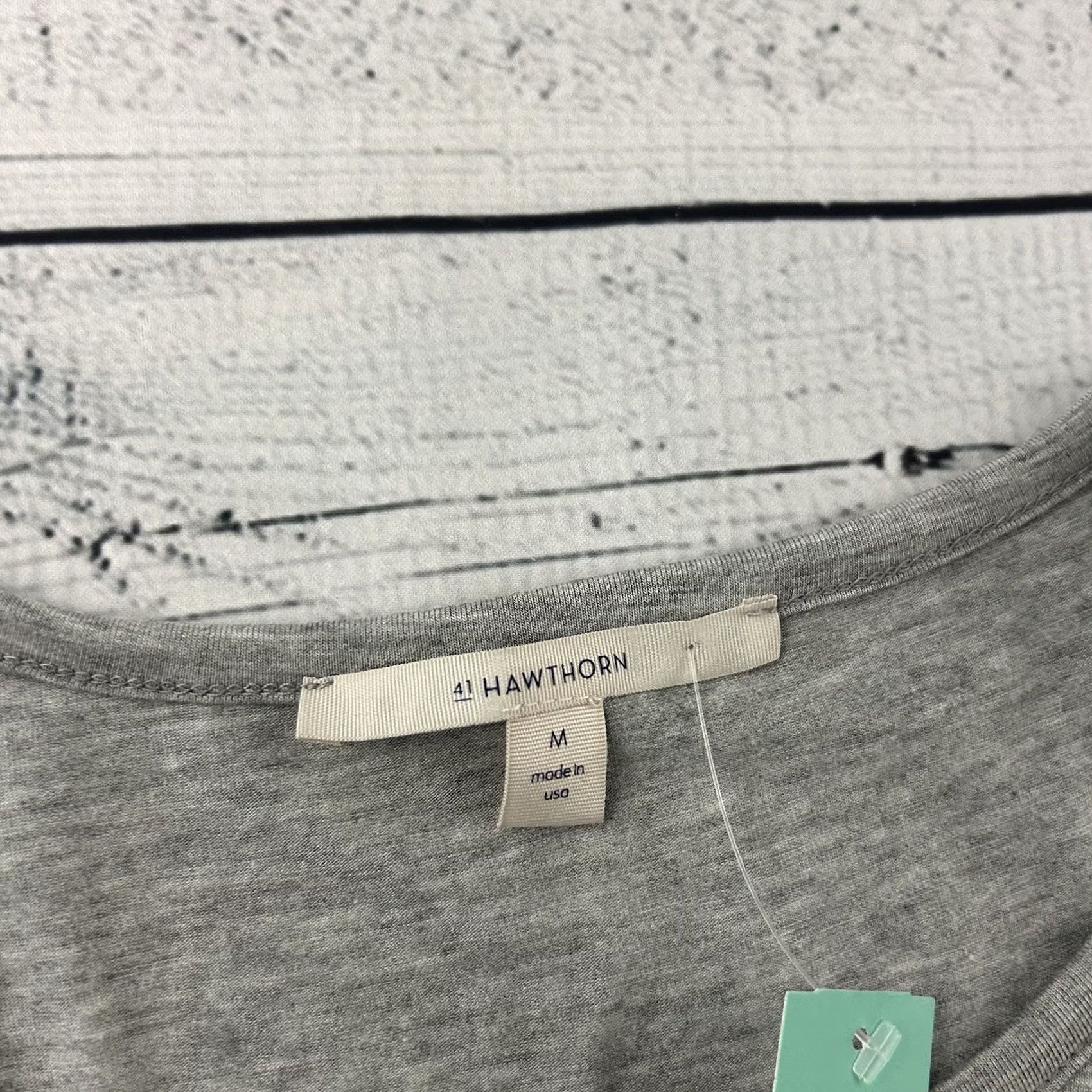 Vintage Stitch Fix Blouse Women's M Gray Knit Top Dido Mixed Print Hawthorne 41 Vintage? Size M / US 6-8 / IT 42-44 - 3 Thumbnail