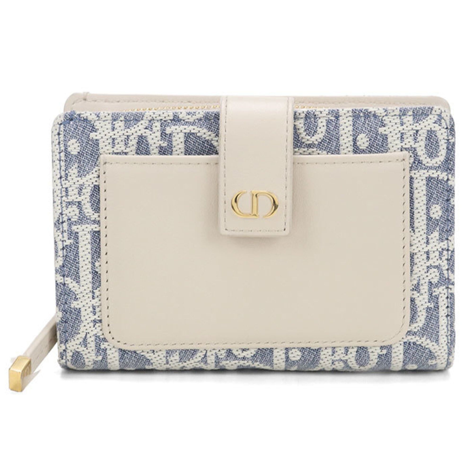 Dior Christian Dior DIOR Dior Bi-fold Wallet Ditany 30 Montaigne Women's Blue Size ONE SIZE - 1 Thumbnail