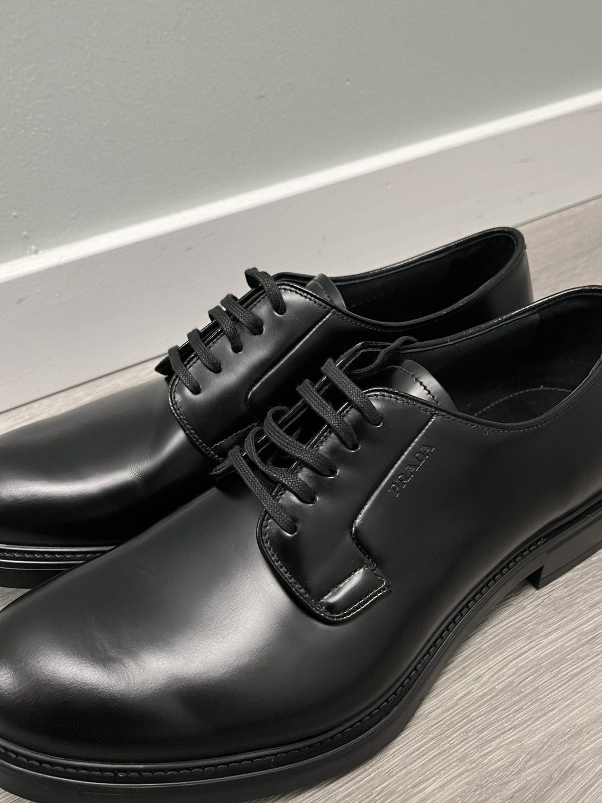 Prada Prada brushed leather lace-up Derby Size US 10 / EU 43 - 12 Thumbnail