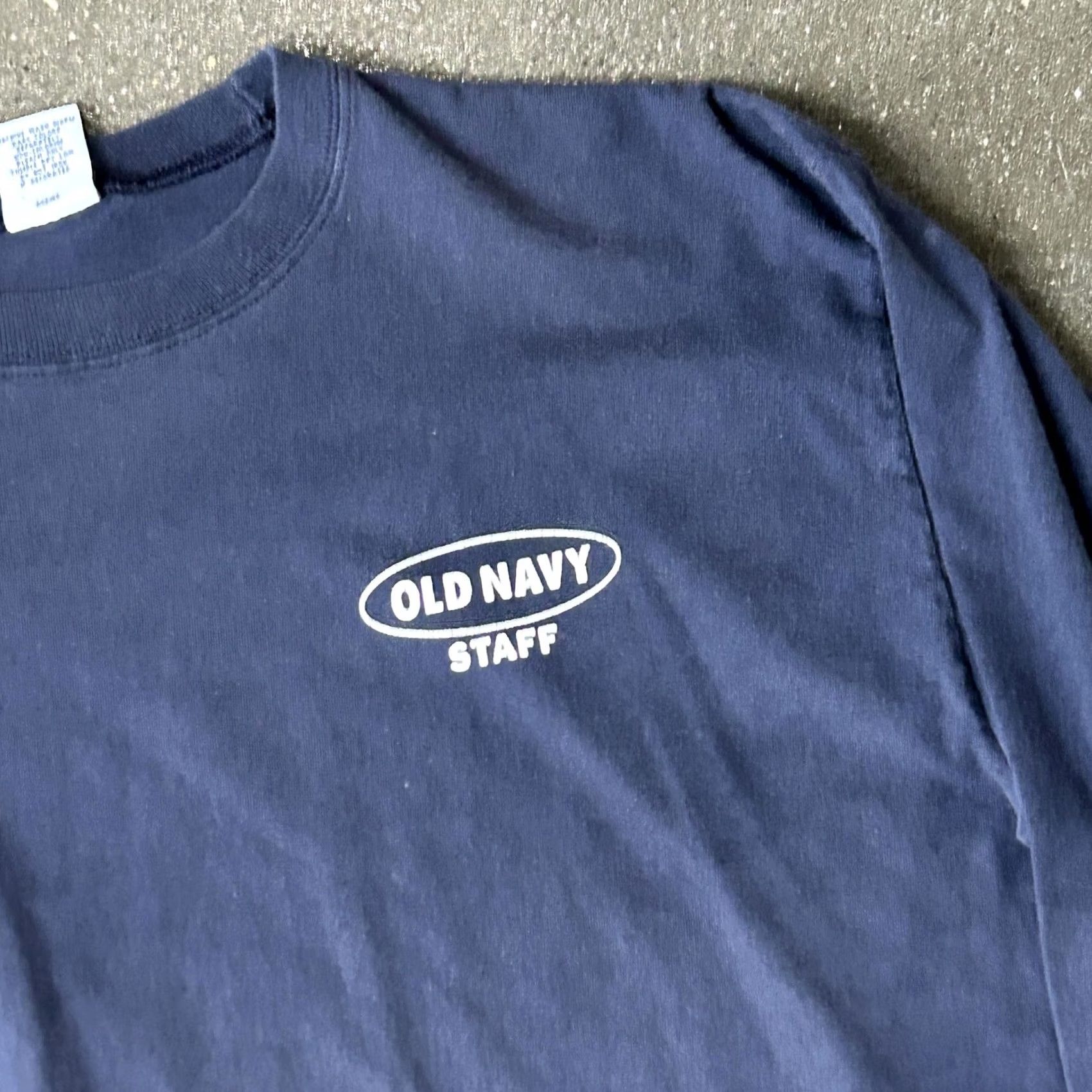 Old Navy Old Navy Mens T-Shirt Staff Logo Long Sleeve Navy Blue Cotton Crew Neck T-Shirt Medium Size US M / EU 48-50 / 2 - 2 Thumbnail
