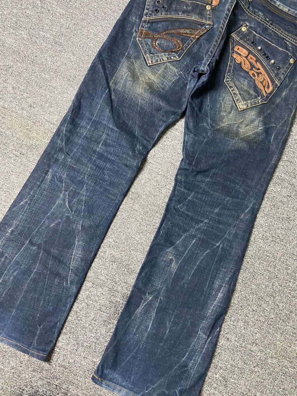 Japanese Brand 🔥Vintage RED PEPPER Distressed Denim Jeans🔥 (136) Size US 32 / EU 48 - 5 Thumbnail