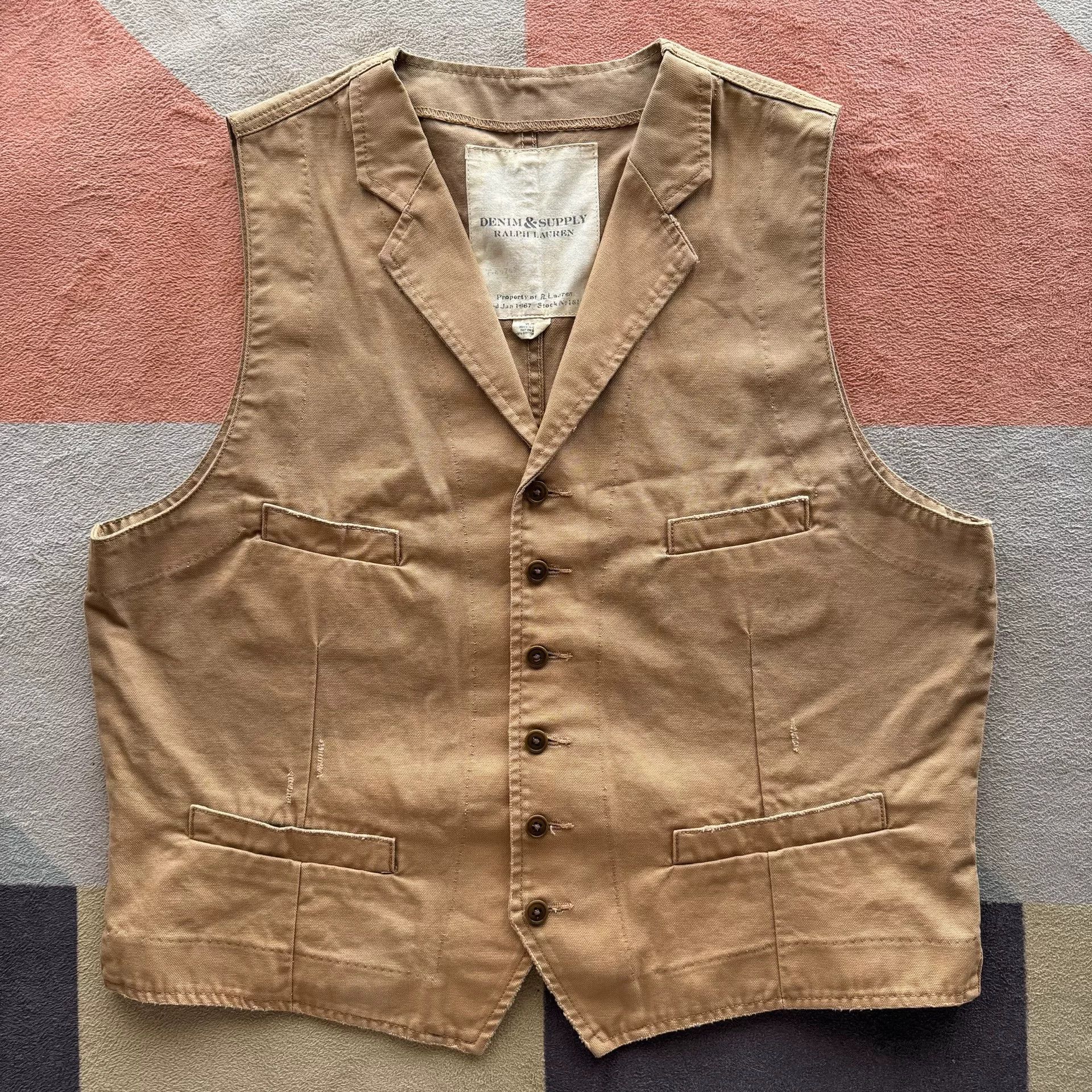 Denim & Supply Ralph Lauren Ralph Lauren Denim Supply Work Vest Size US XL / EU 56 / 4 - 1 Thumbnail