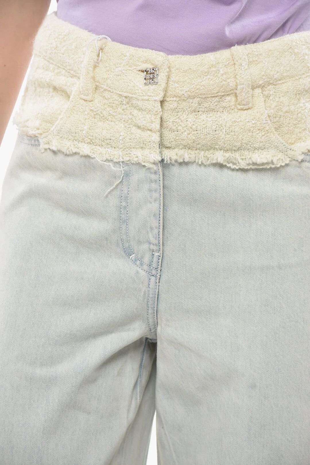 Givenchy og1mm0326 Cropped Fit Jeans in Light Blue Size 27" / US 4 / IT 40 - 3 Thumbnail