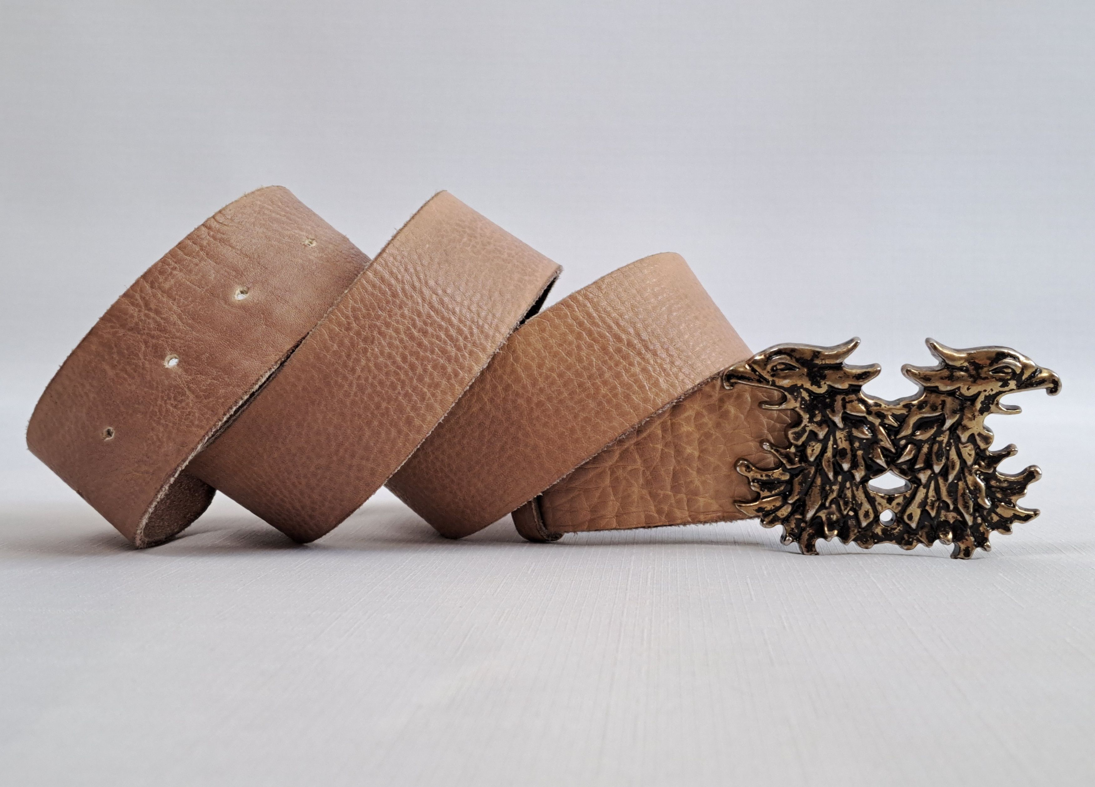 Designer GUSTAV designer leather belt. Size ONE SIZE - 2 Thumbnail