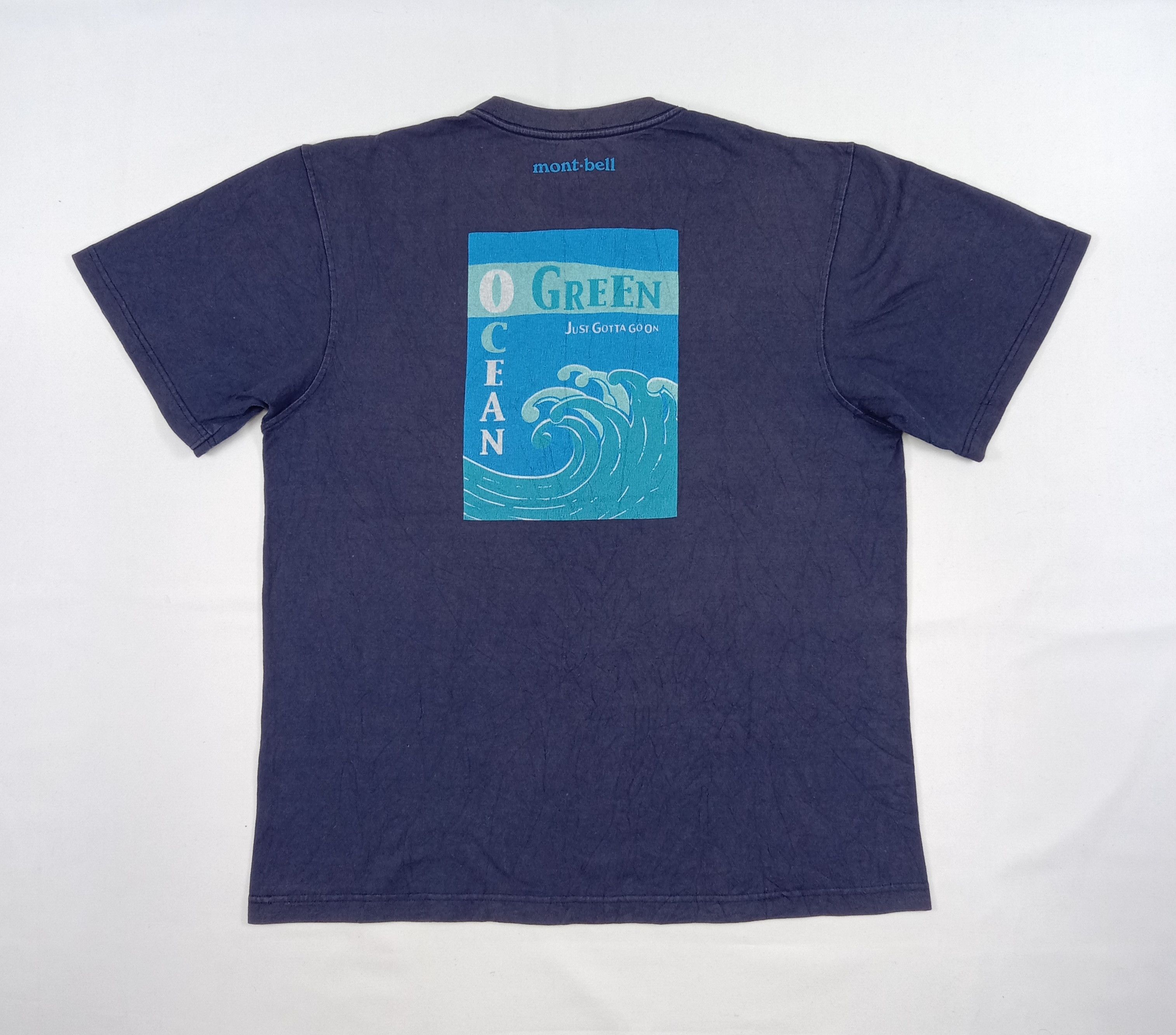 Montbell Vintage Montbell Ocean Green T Shirt Size US L / EU 52-54 / 3 - 1 Thumbnail