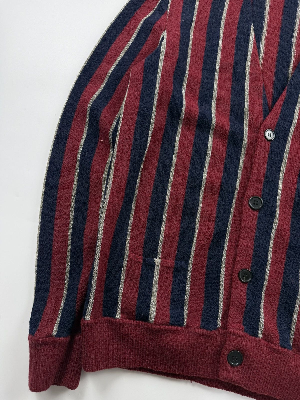 Saint Laurent Paris Saint Laurent x Hedi Slimane Pinstripe Wool Cardigan Size US L / EU 52-54 / 3 - 3 Thumbnail