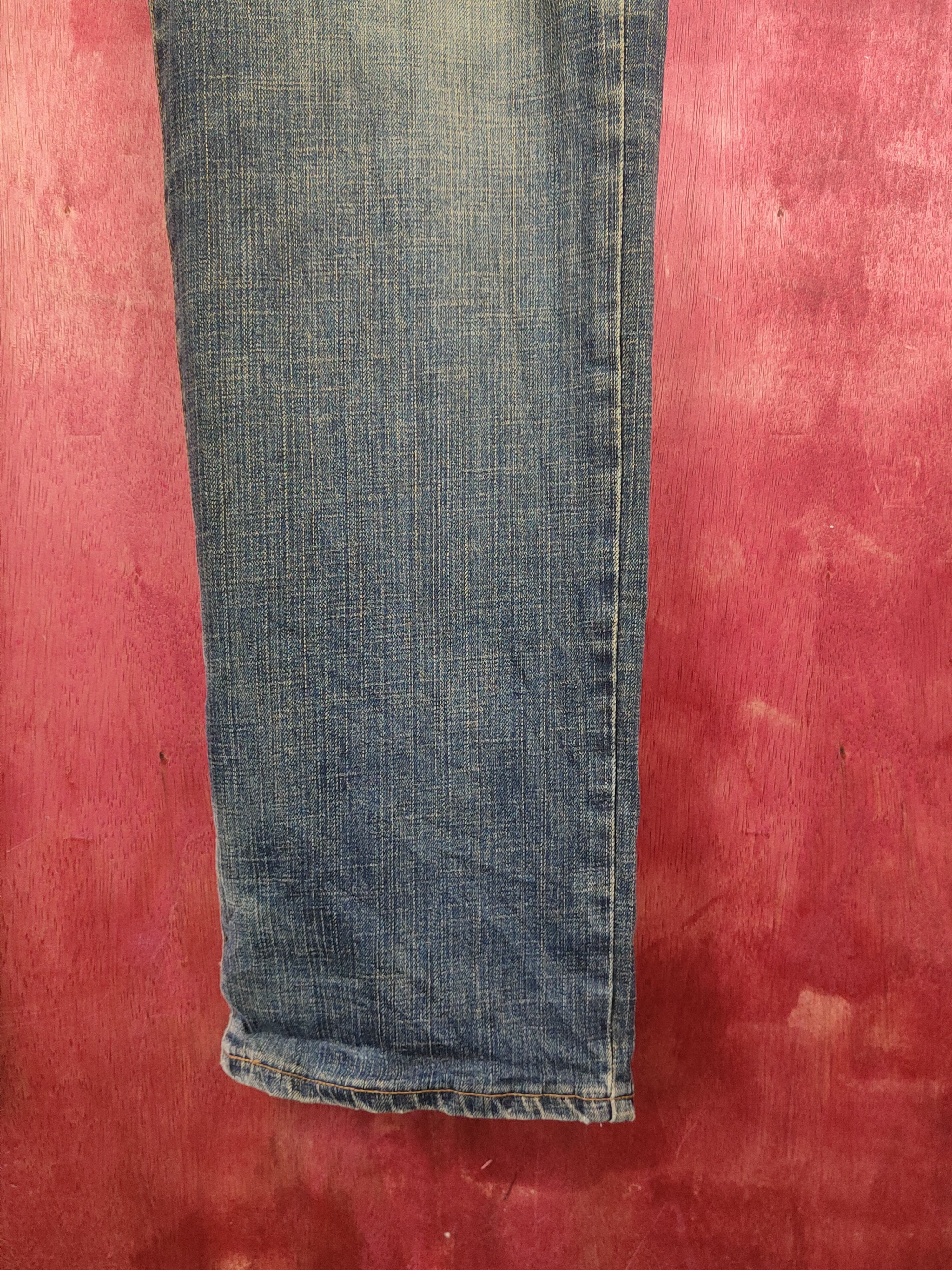 Edwin DL Edwin Dark Blue Faded Distressed Ripped Jeans #S2142 Size US 40 / EU 56 - 6 Thumbnail