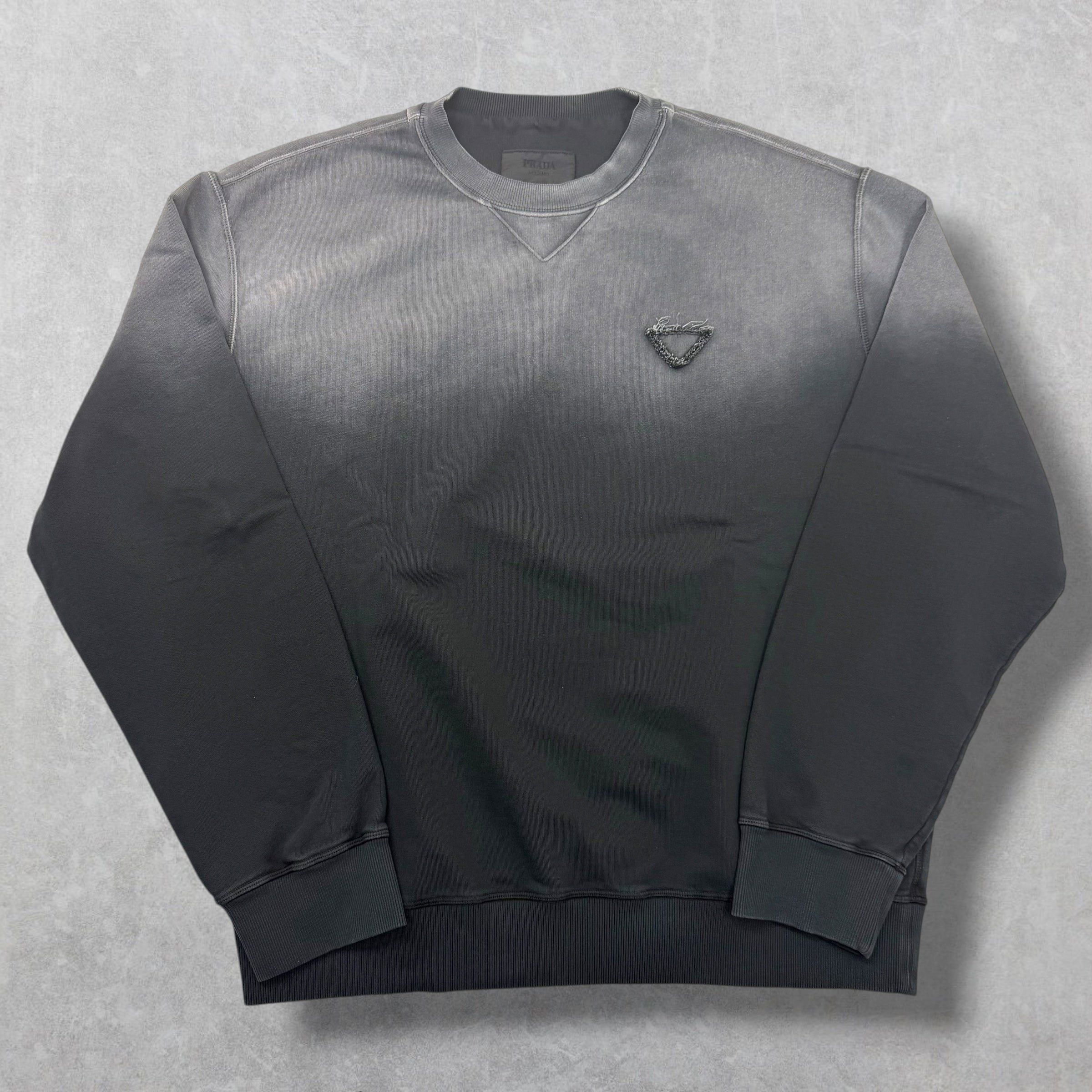Prada Prada Oversized Garment Dyed Cotton Crewneck XL Size US XL / EU 56 / 4 - 1 Thumbnail