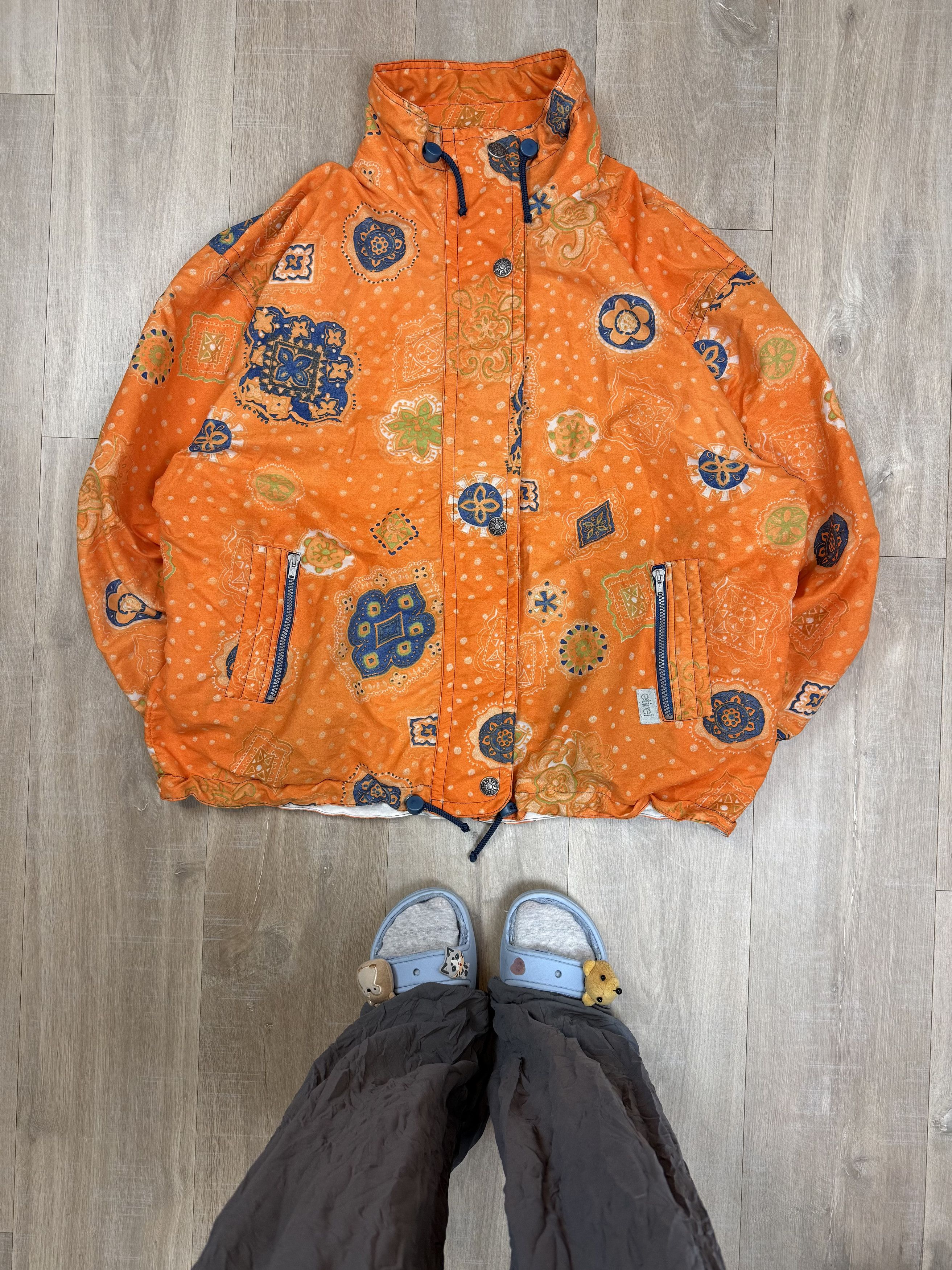 Vintage Vintage 90s Etirel Sport Flowar Full Zip Jacket Women's Size L / US 10 / IT 46 - 1 Thumbnail