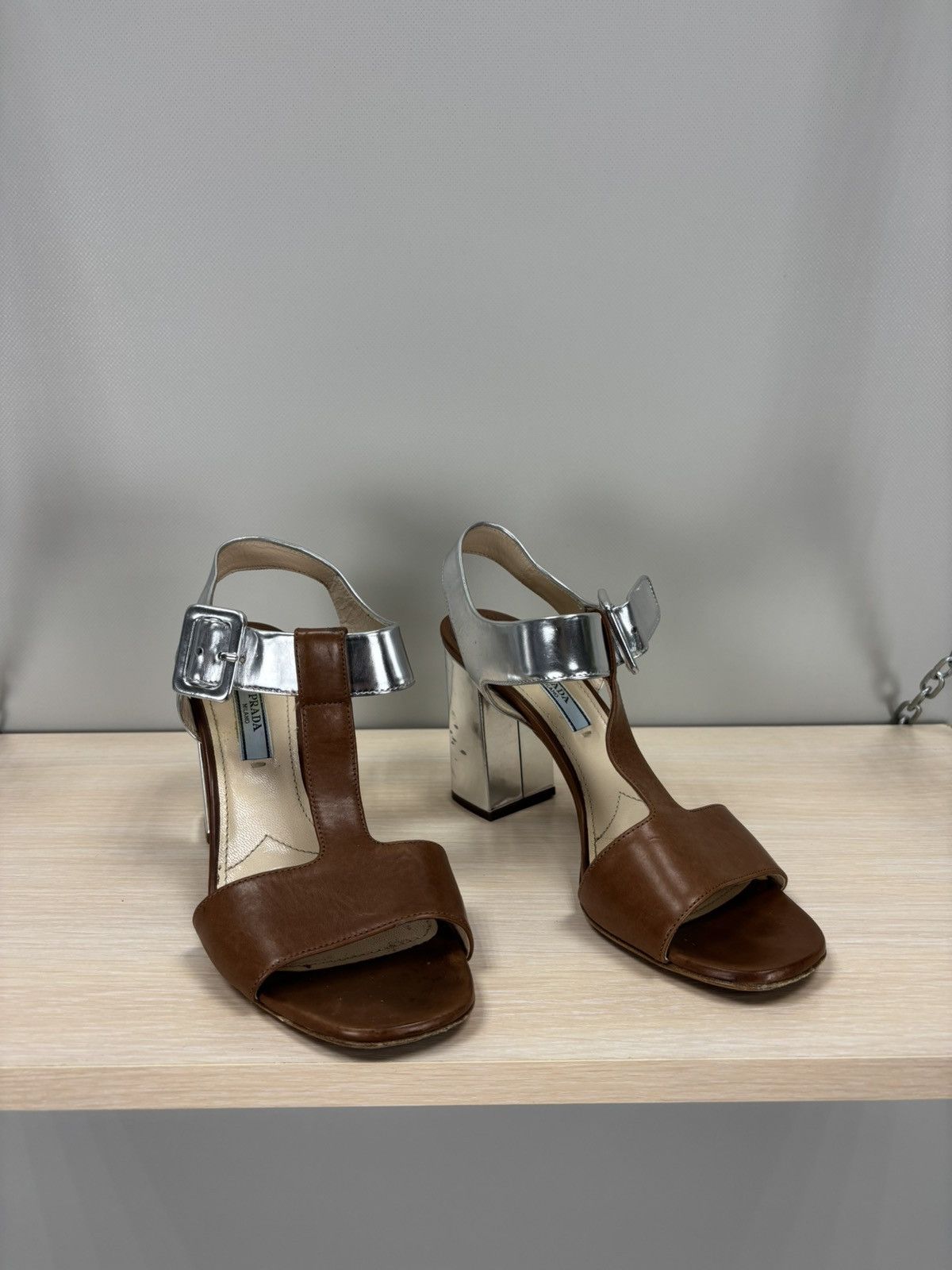 Prada Womens heels Prada Size 36 1/2 Color Brown Size US 6.5 / IT 36.5 - 2 Thumbnail