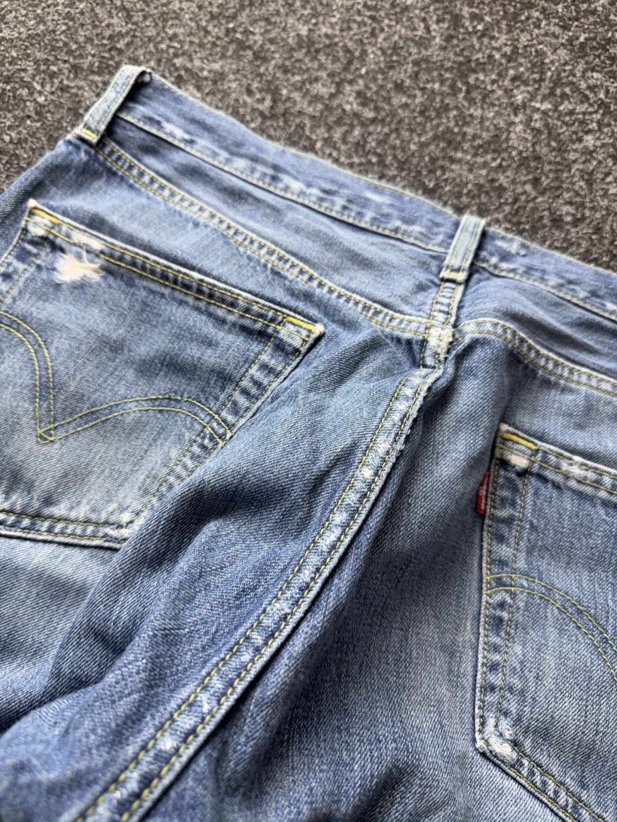 Levi's 00s Y2K Levis 501 Distressed Denim Jeans Vintage Wash Grunge Size US 34 / EU 50 - 16 Thumbnail