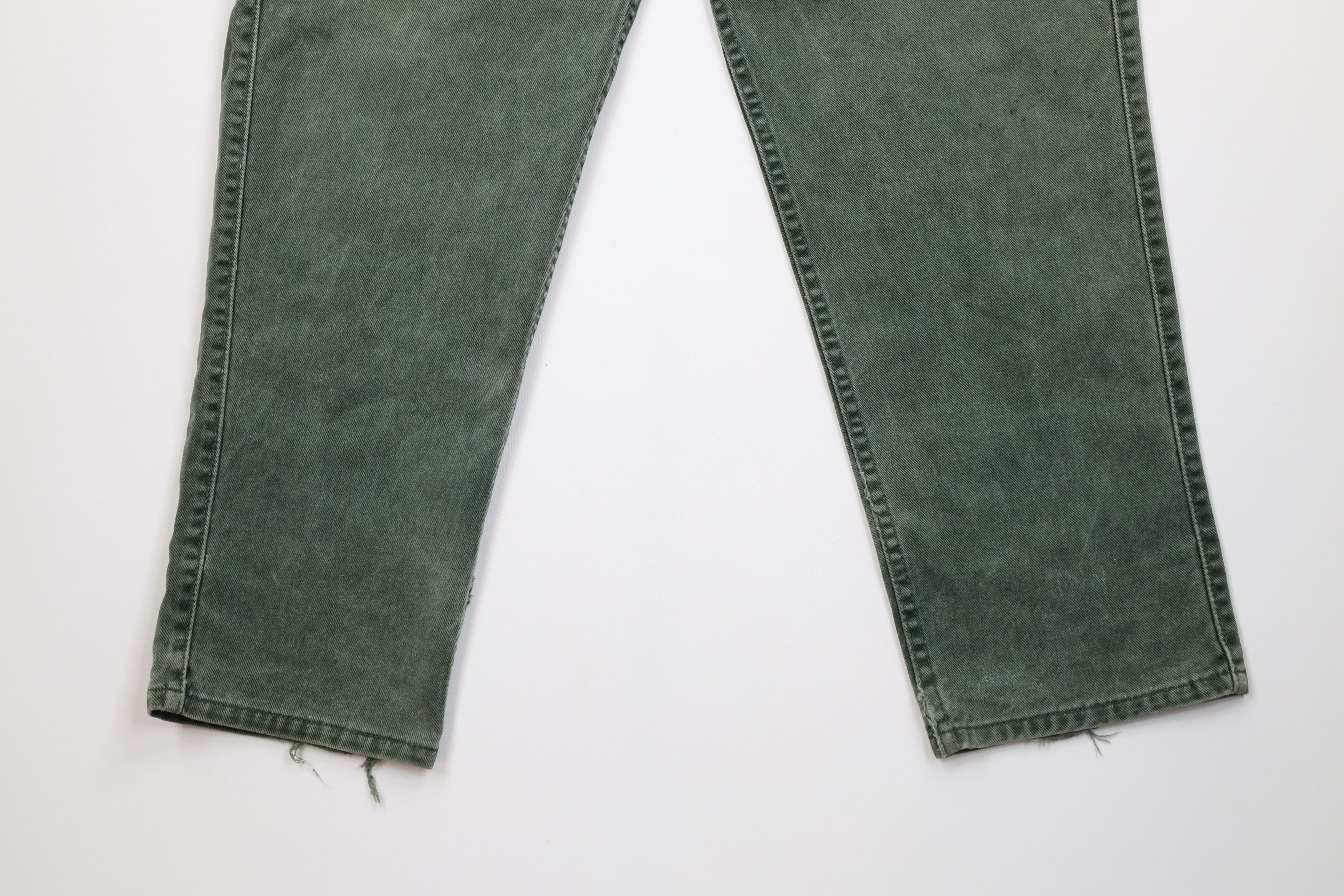 Levi's Vintage 90s Levis 545 Loose Fit Denim Jeans Green USA Size US 33 - 4 Thumbnail