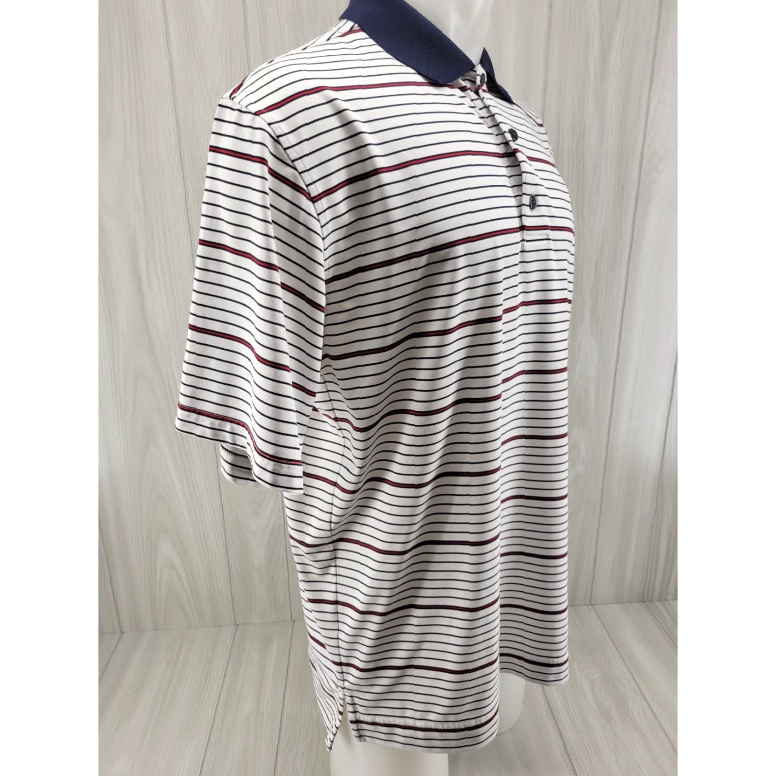 Footjoy FootJoy Polo Shirt M S Size L White Red Striped Logo US Flag Vintage No Size US L / EU 52-54 / 3 - 6 Thumbnail
