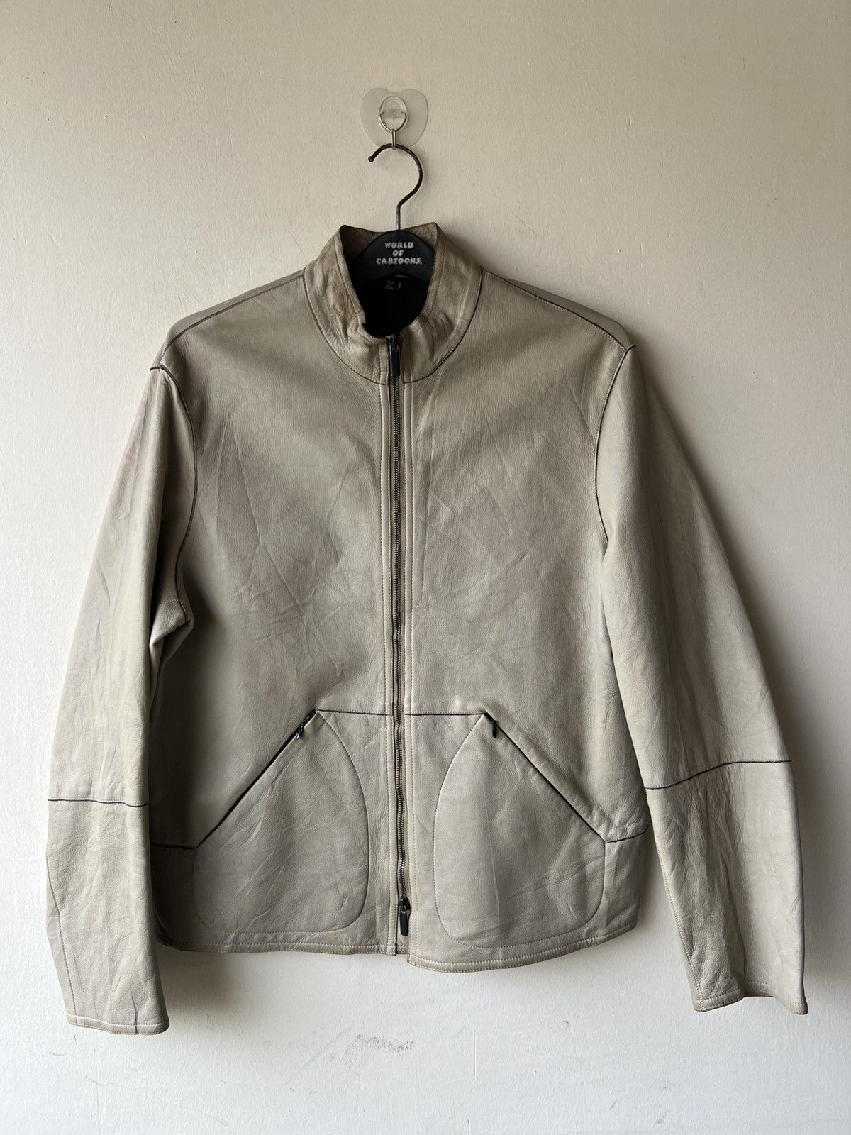 Giorgio Armani Archive Giorgio Armani Le Collezioni Leather Racer Jacket Size US S / EU 44-46 / 1 - 2 Thumbnail