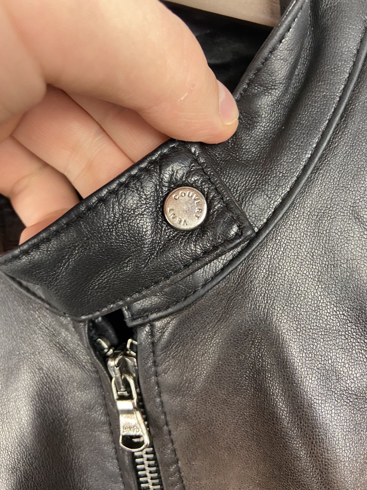 Other Vintage Vent Couvert Women’s Leather Biker Belted Jacket Size XS / US 0-2 / IT 36-38 - 11 Thumbnail