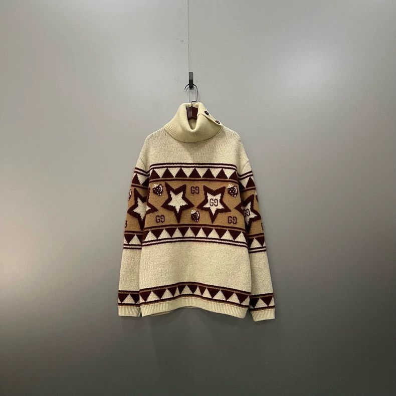 Gucci Gucci Beige star-printed turtleneck sweater Size US XS / EU 42 / 0 - 1 Thumbnail