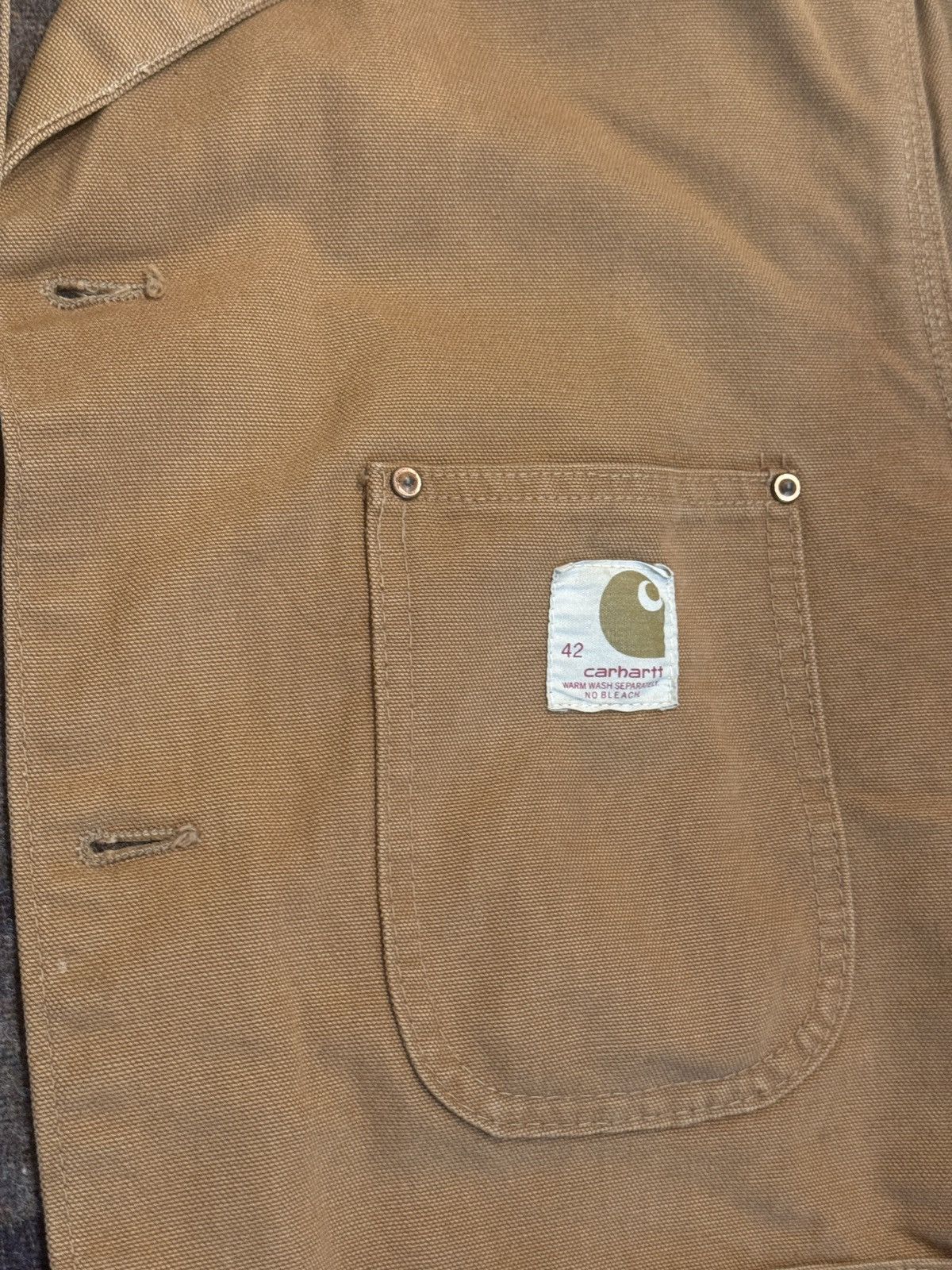 Carhartt 1970s Carhartt Michigan Chore Work Coat (Blanked Lined) Size US L / EU 52-54 / 3 - 2 Thumbnail